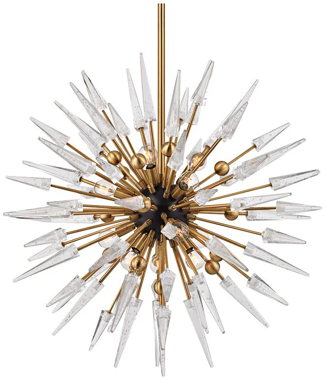 Hudson Valley Sparta 32" Wide 12-Light Aged Brass Chandelier - Image 2
