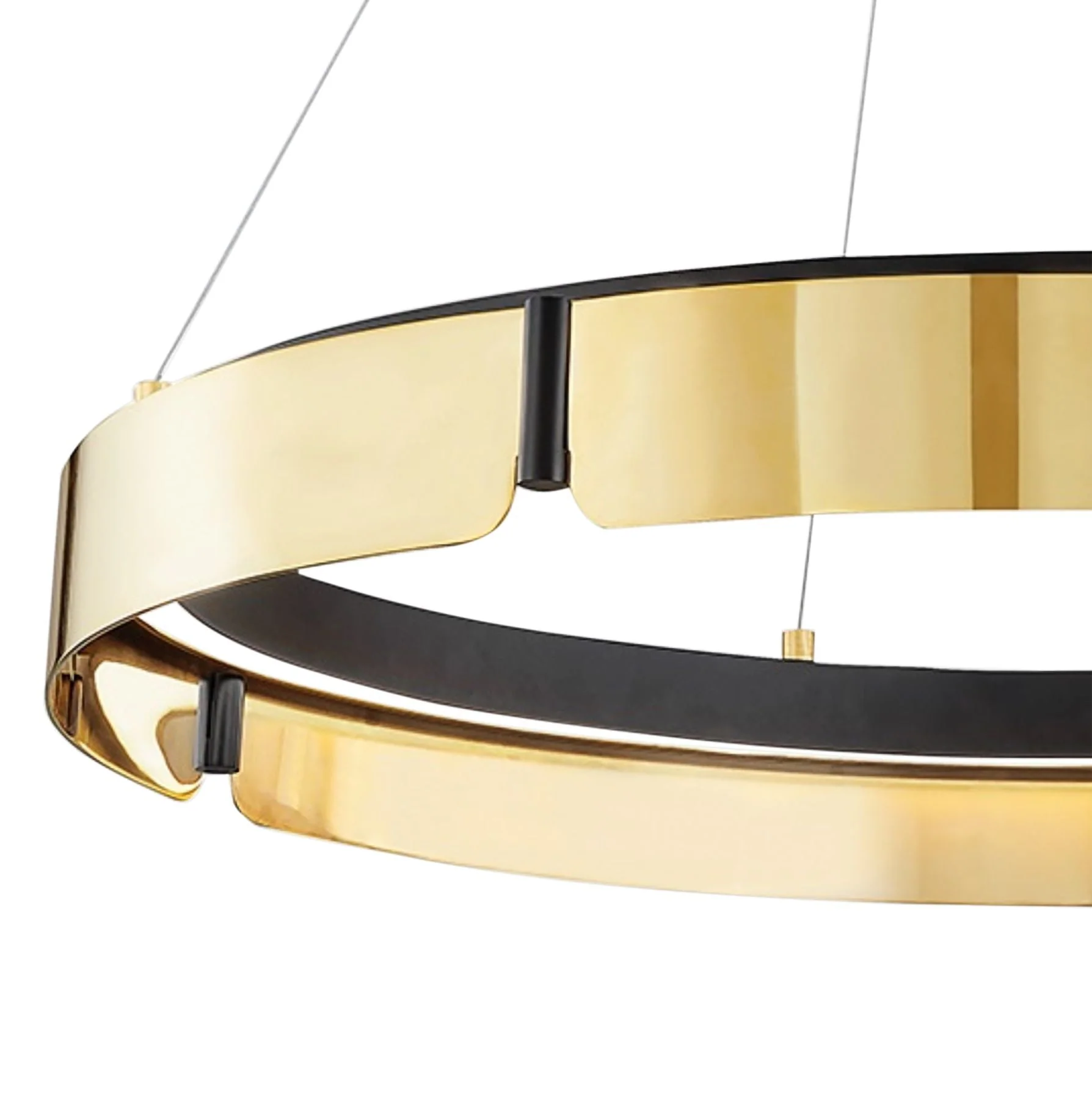 Hudson Valley Tribeca 32.75" Wide Aged Brass/black Medium Led Chandeli - Image 3
