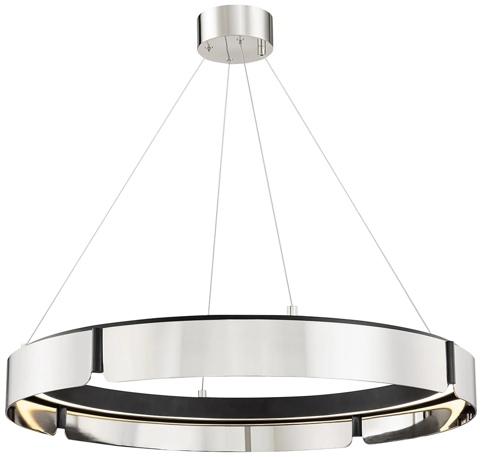Hudson Valley Tribeca 32.75" Wide Burnished Nickel/black Led Chandelie - Image 2