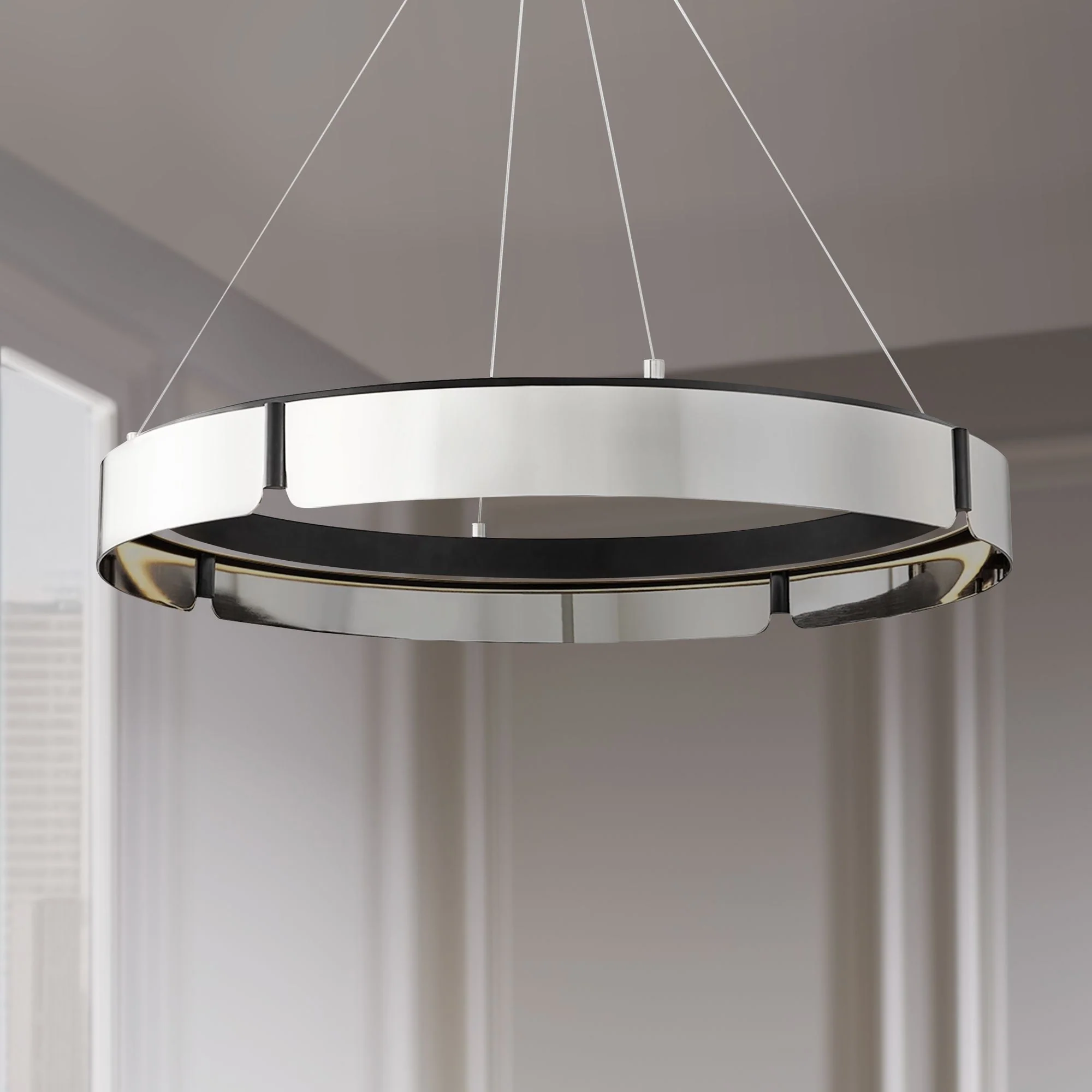 Hudson Valley Tribeca 32.75" Wide Burnished Nickel/black Led Chandelie - Image 1
