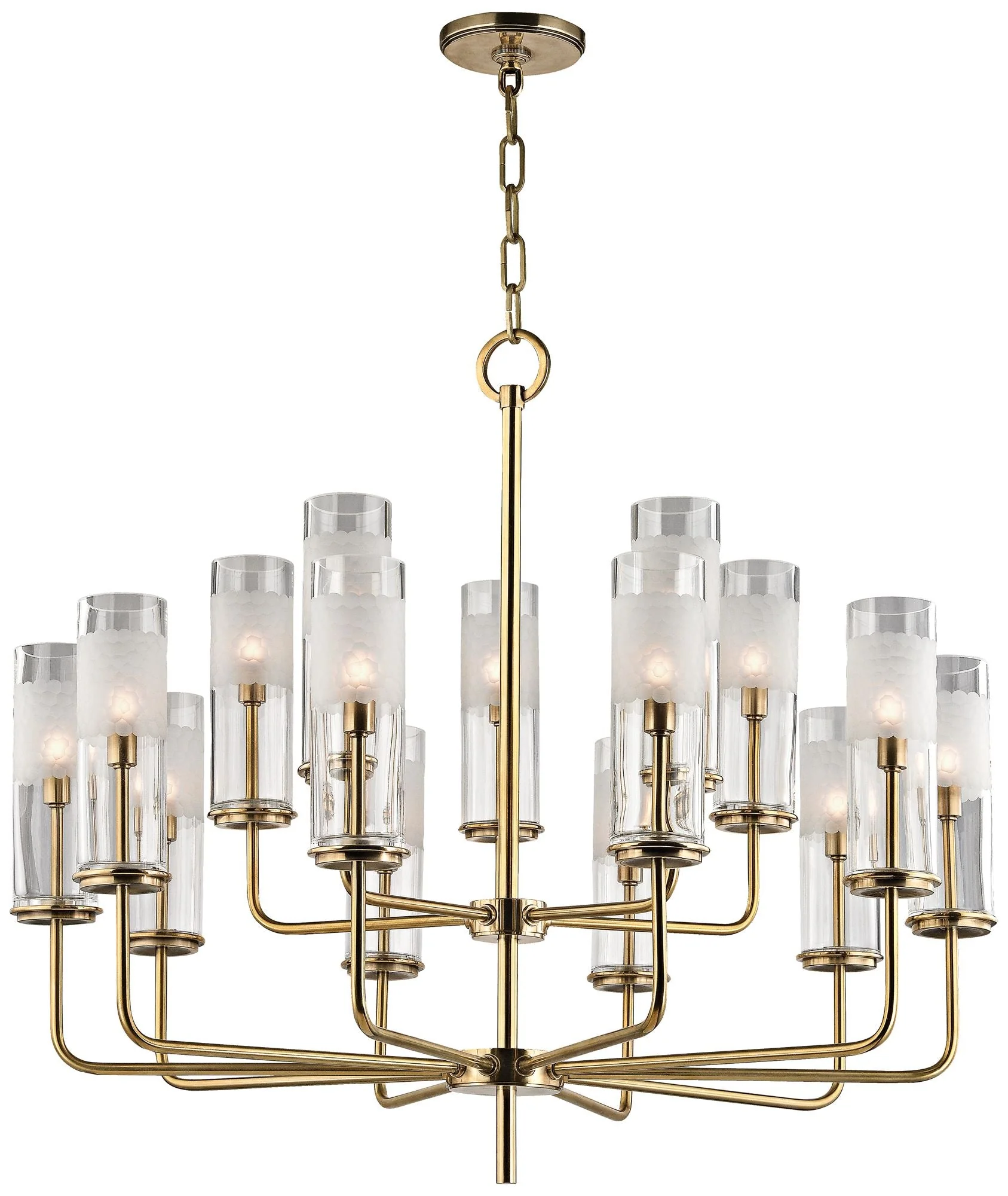 Hudson Valley Wentworth 31" Wide Aged Brass Chandelier - Image 2