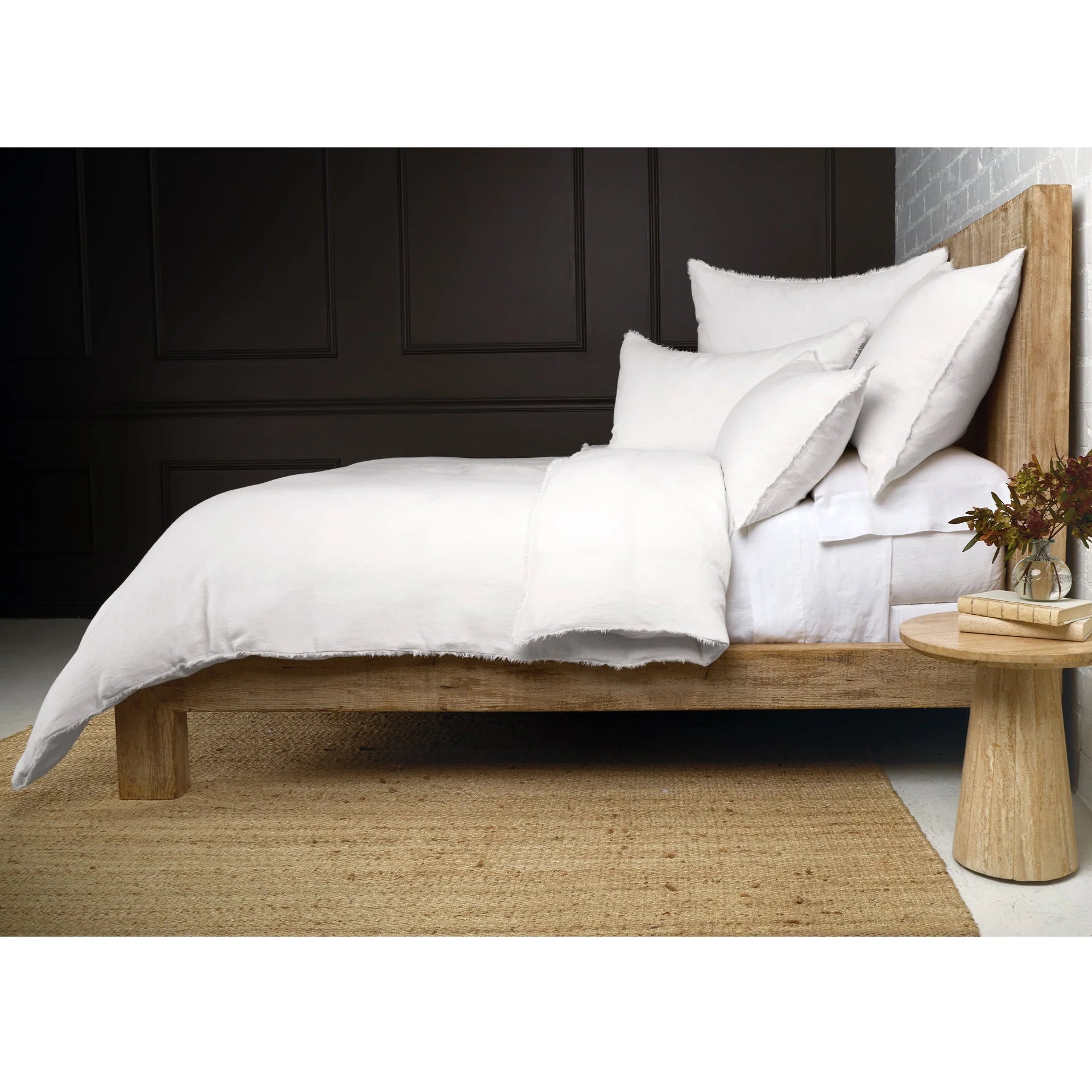 Pom Pom at Home Hunter Linen Duvet Cover & Pillow Shams with Eyelash Fray Edging ~ Available in Queen and King Sizes - Image 3