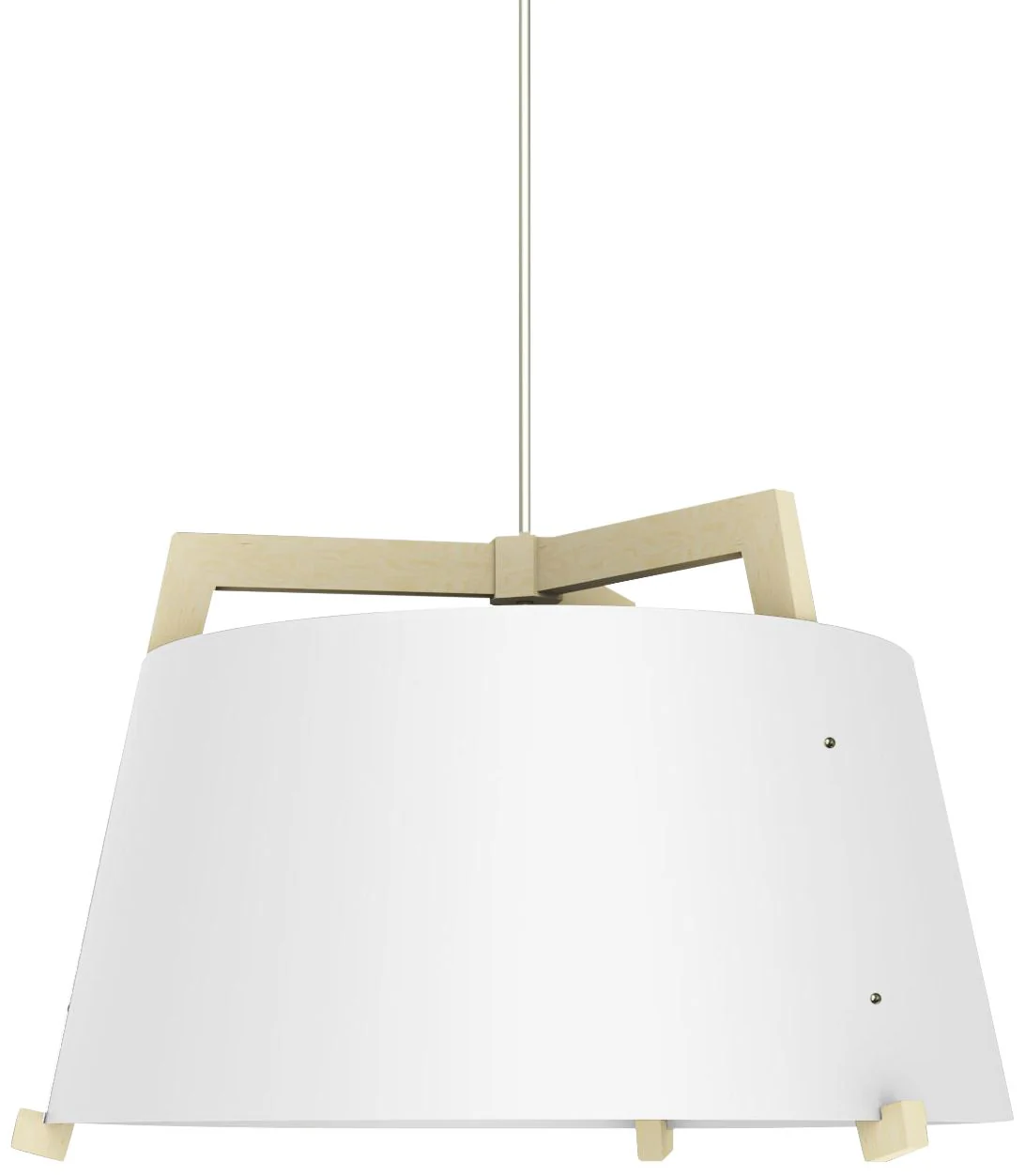 Ignis 24" Wide White Washed Oak Gloss White Modern LED Pendant Light - Image 2
