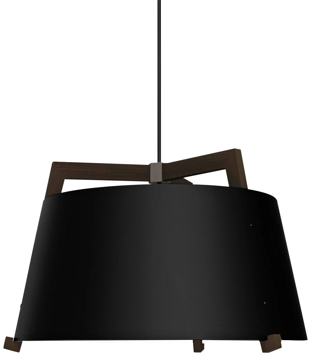 Ignis 24"W Dark Walnut with Matte Black LED Pendant Light - Image 2