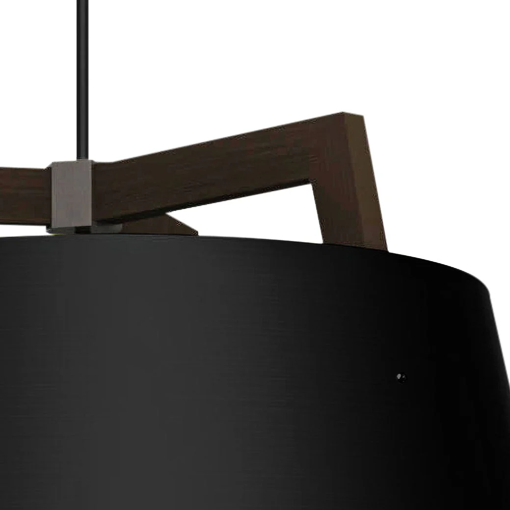 Ignis 24"W Dark Walnut with Matte Black LED Pendant Light - Image 3
