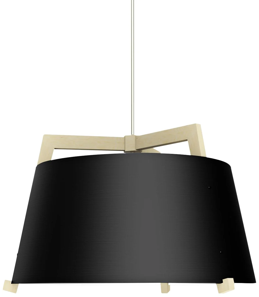 Ignis 24"W White Washed Oak w/ Matte Black LED Pendant Light - Image 2