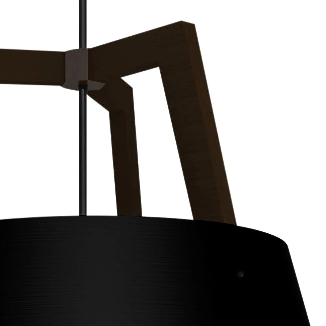 Imber 24"W Dark Walnut with Matte Black LED Pendant Light - Image 3