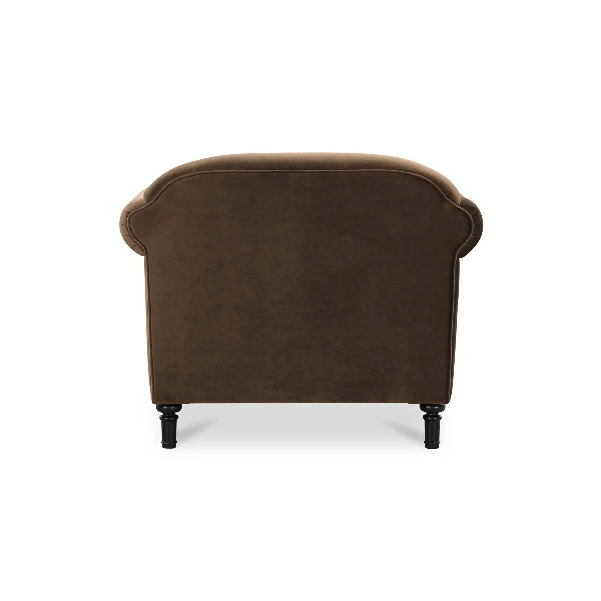 Moe's Home Collection Harmony Dark Brown Faux Mohair Accent Chair - Image 3