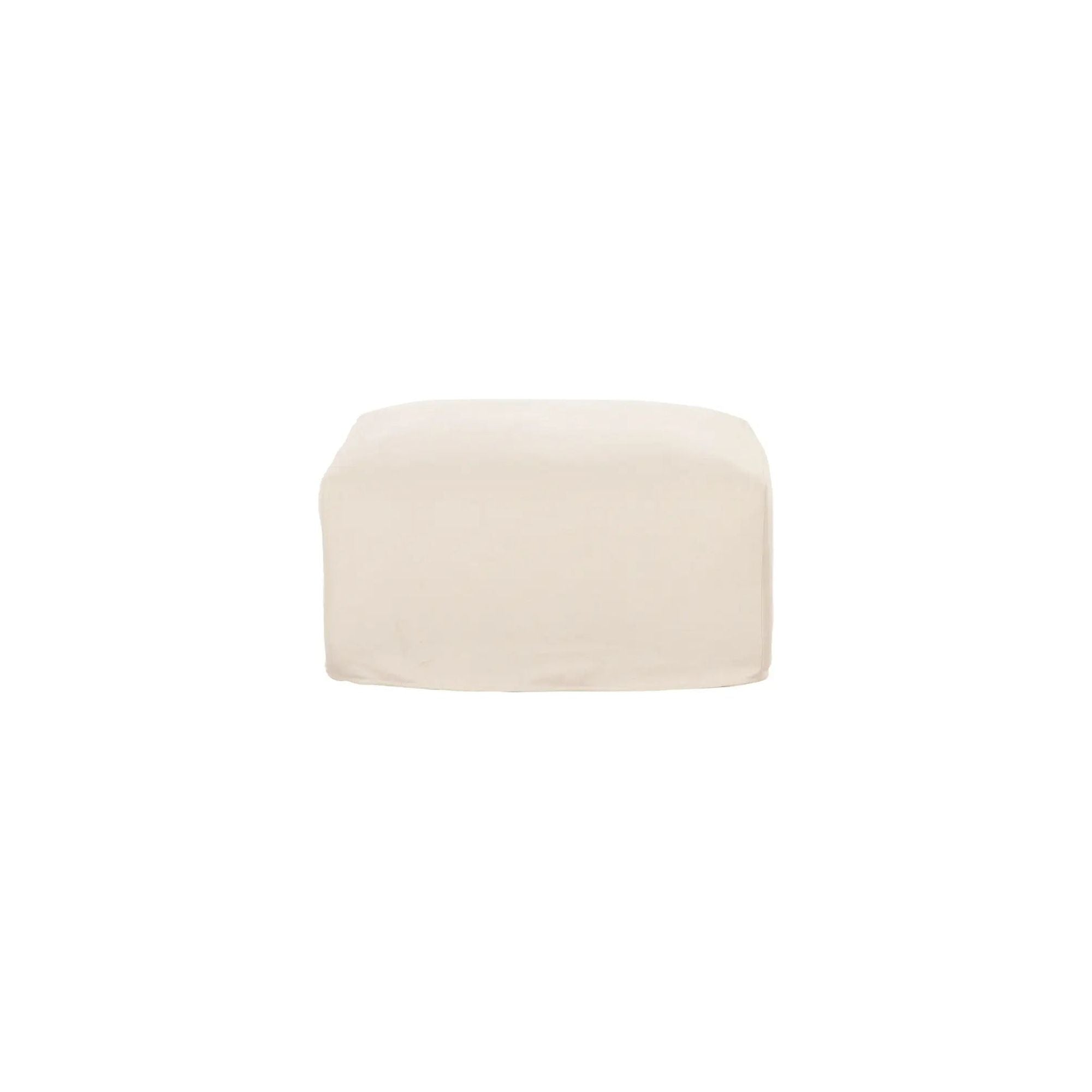 Moe’s Home Collection Isla Beige Slipcovered Ottoman - Image 2