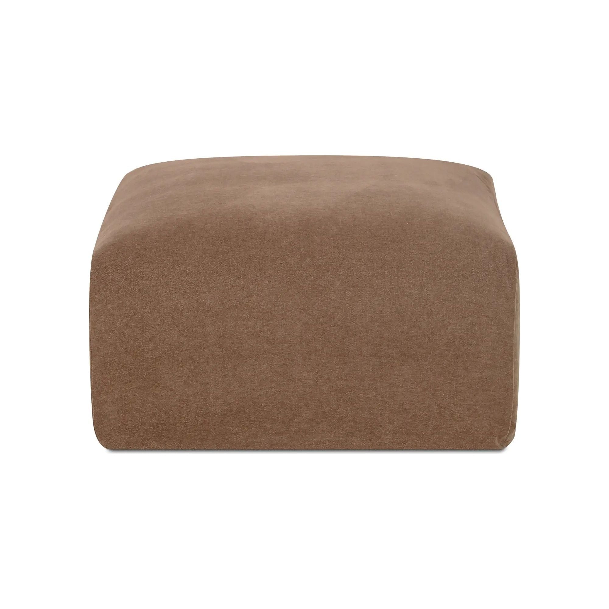 Moe’s Home Collection Isla Mocha Slipcovered Ottoman - Image 3