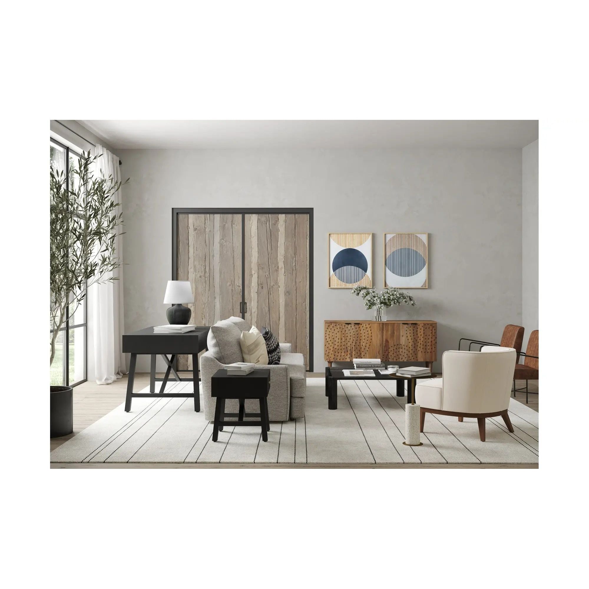 Moe's Home Collection Infinity Light Grey Sideboard - Image 2