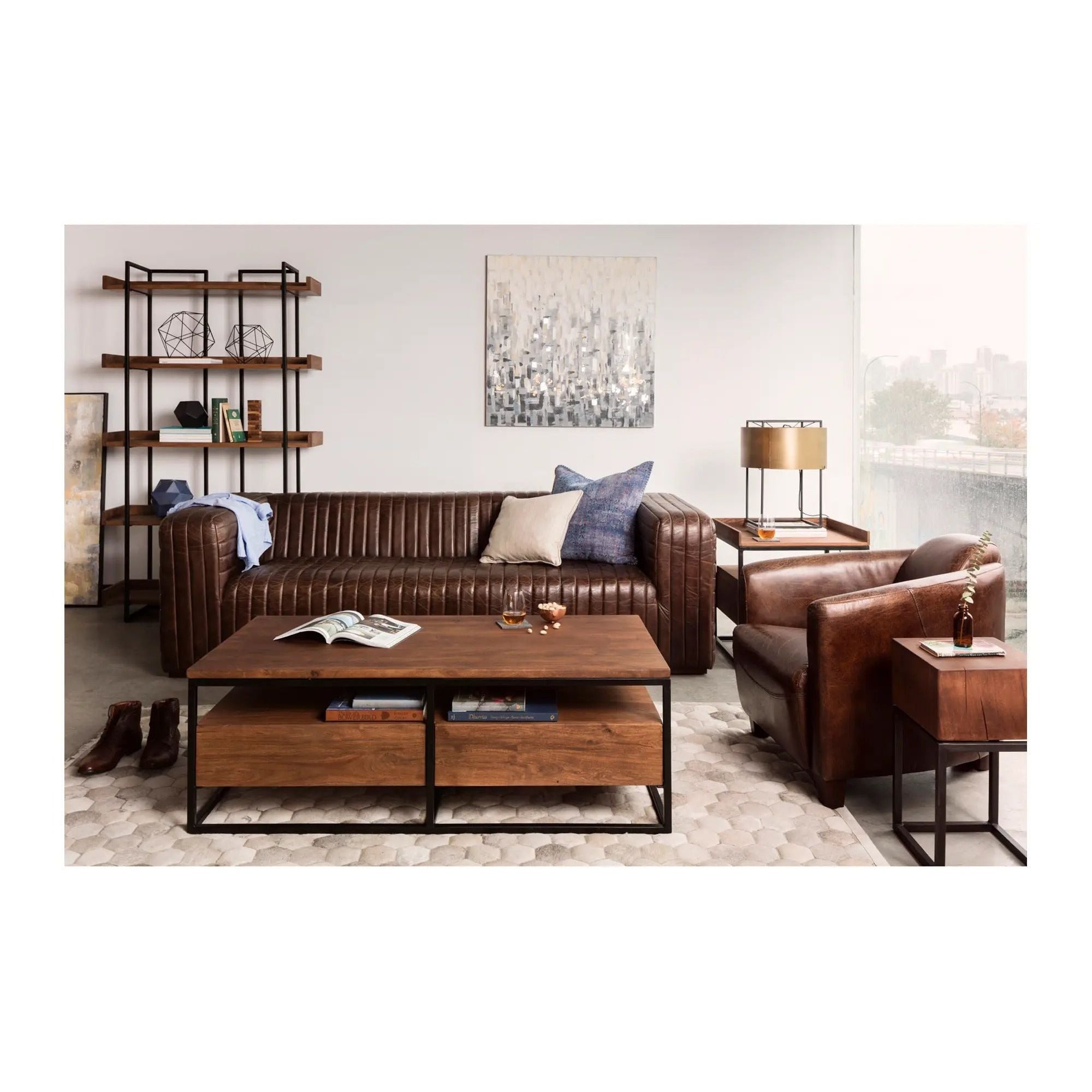 Moe's Home Collection Vancouver Solid Acacia Side Table - Image 2