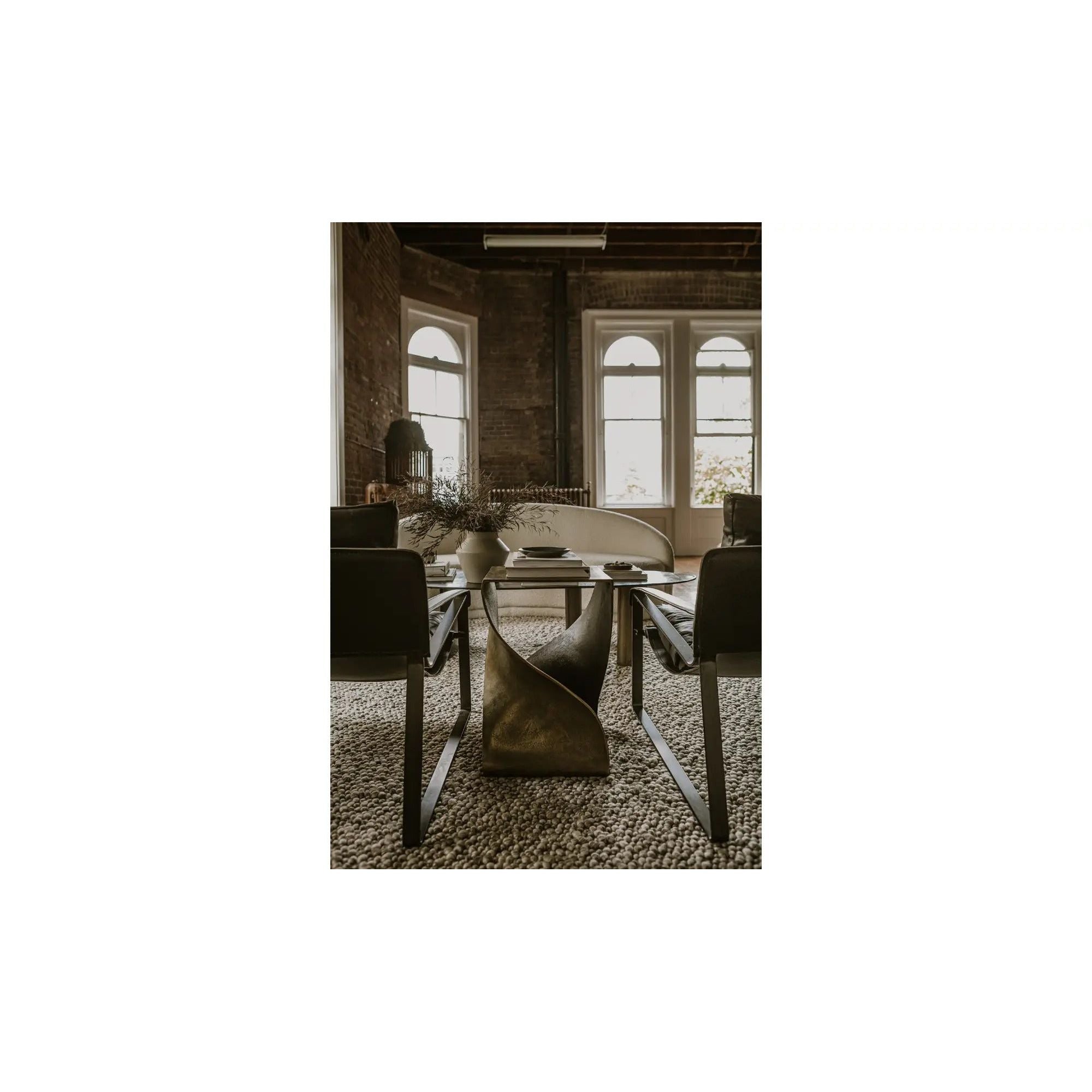 Moe's Home Collection Twist Brass Accent Table - Image 2