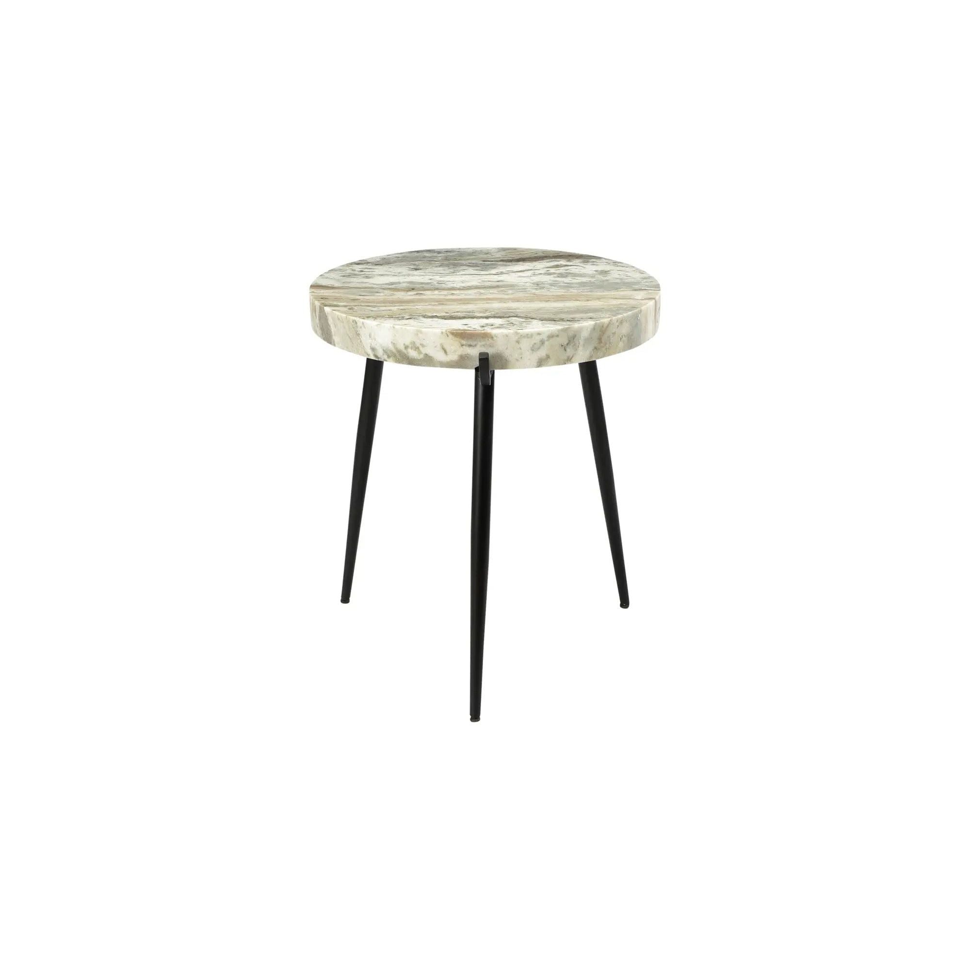 Moe's Home Collection Brinley Light Brown Marble Accent Table - Image 3