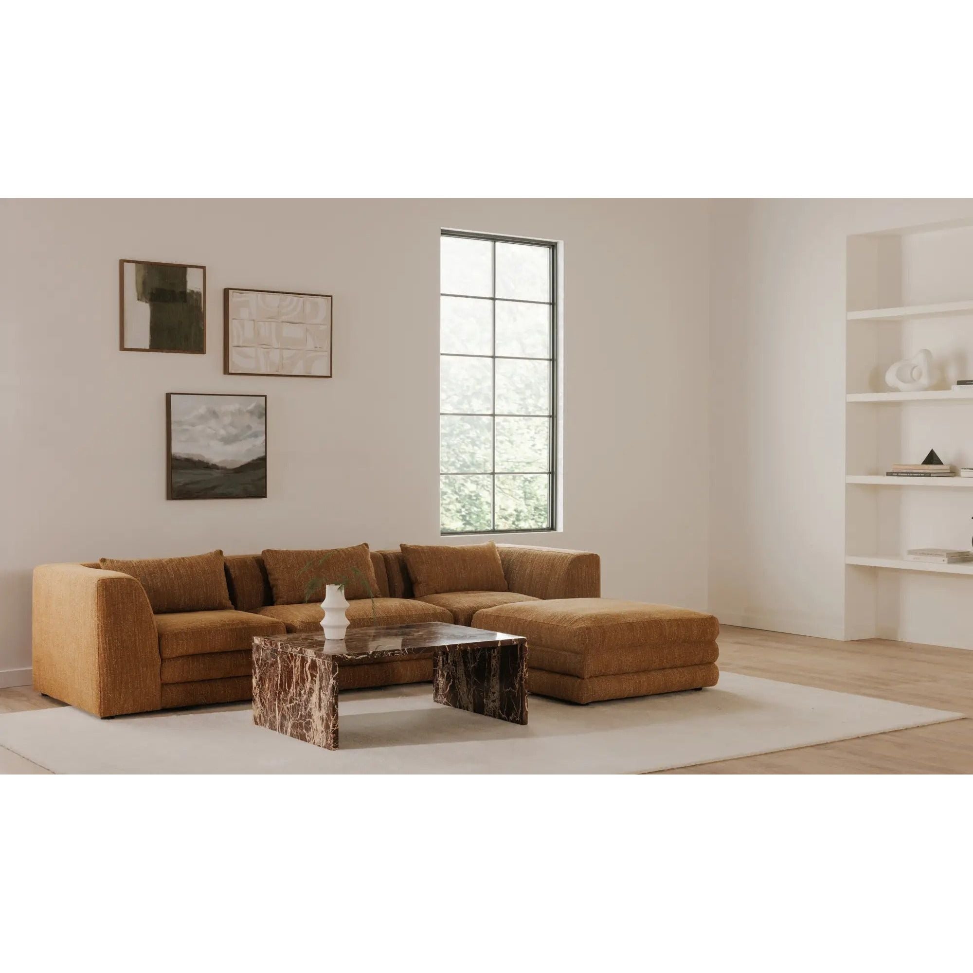 Moe’s Home Collection Lowtide Amber Glow Stool - Image 3