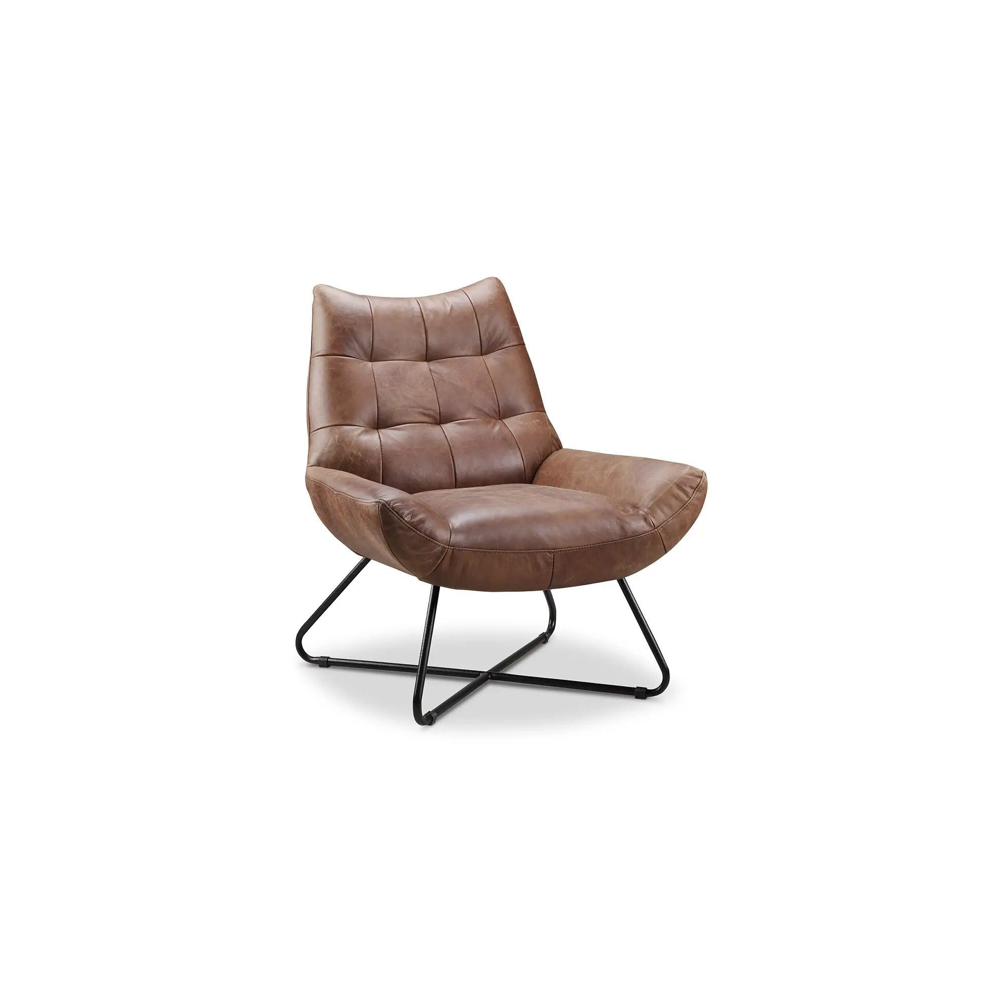 Moe’s Home Collection Graduate Leather Lounge Chair - Image 3