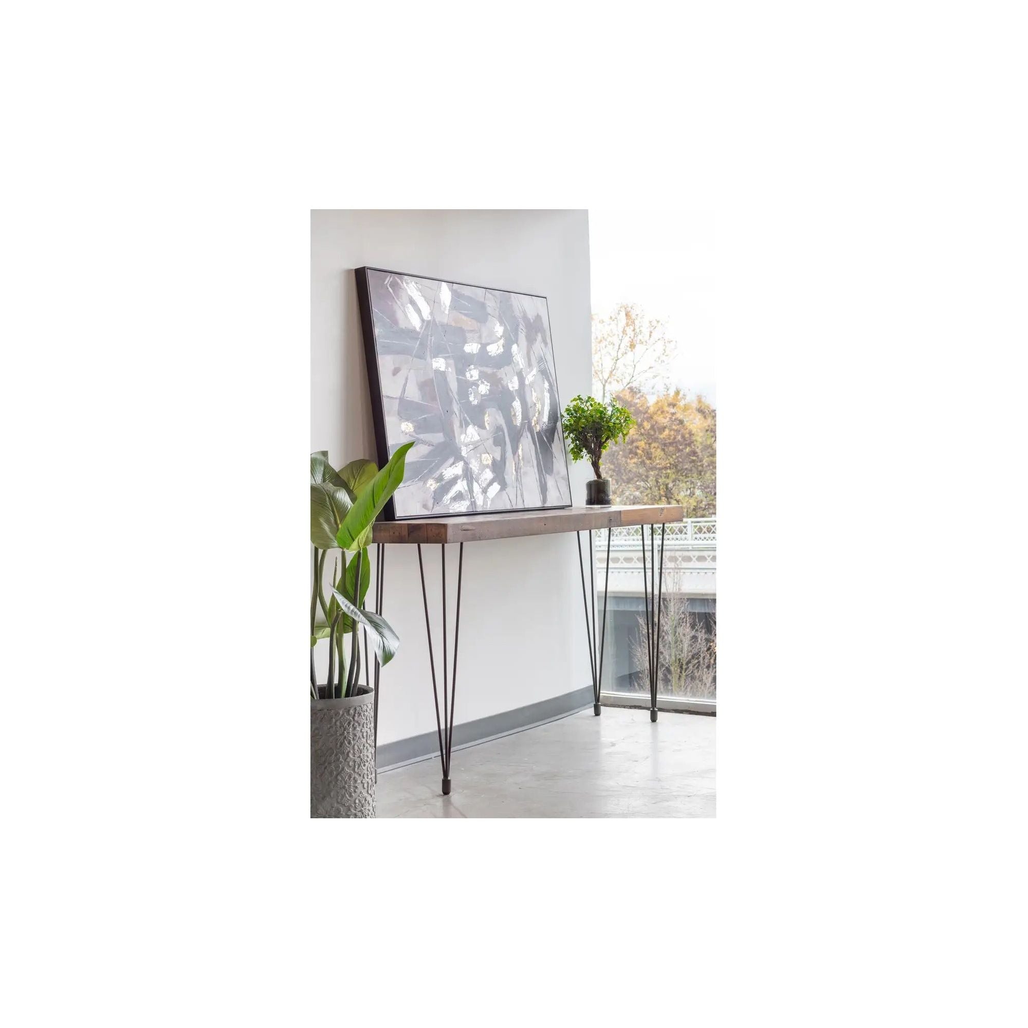 Moe’s Home Collection Boneta Reclaimed Wood and Iron Console Table - Image 2