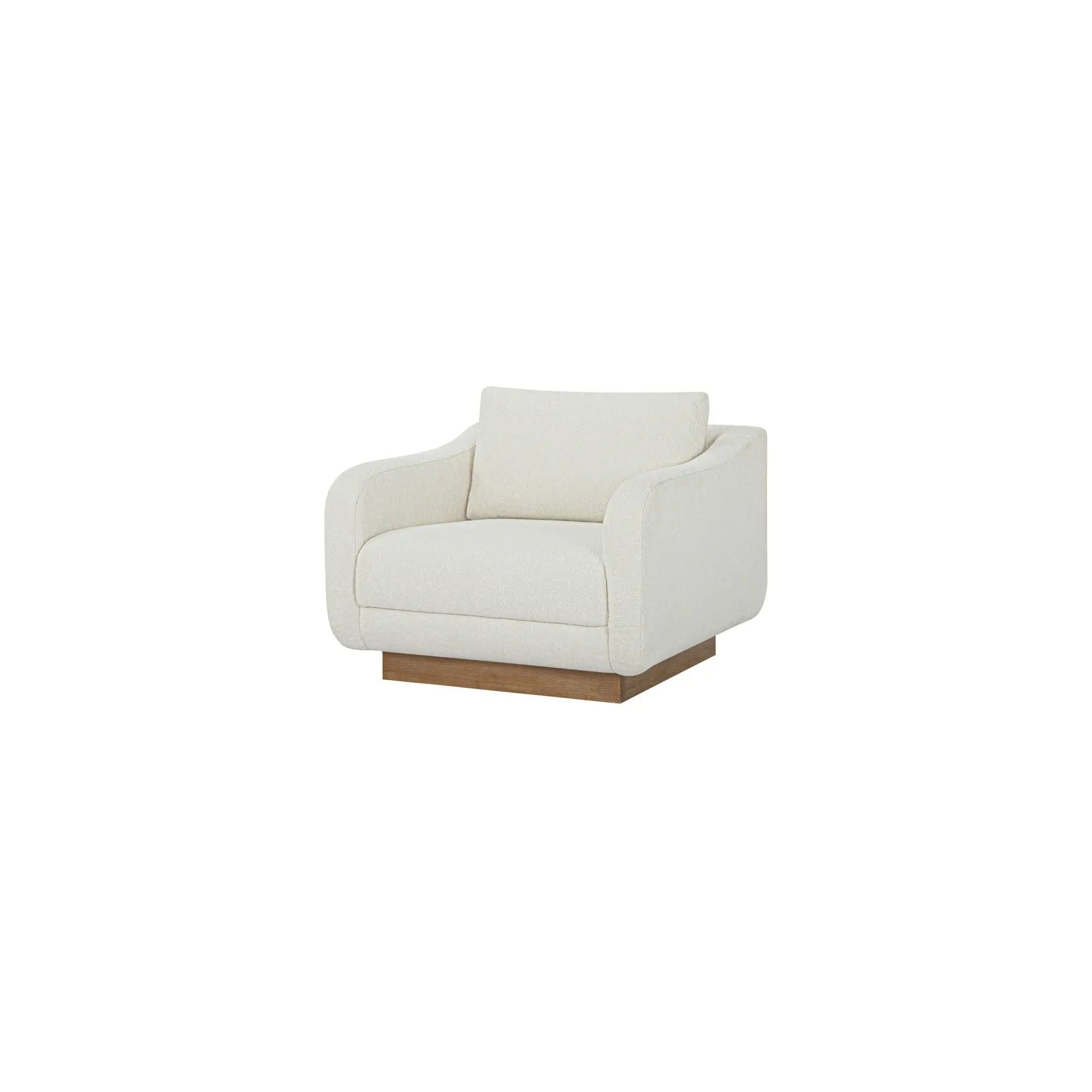 Moe's Home Collection Keane Cream Lounge Chair - Image 2