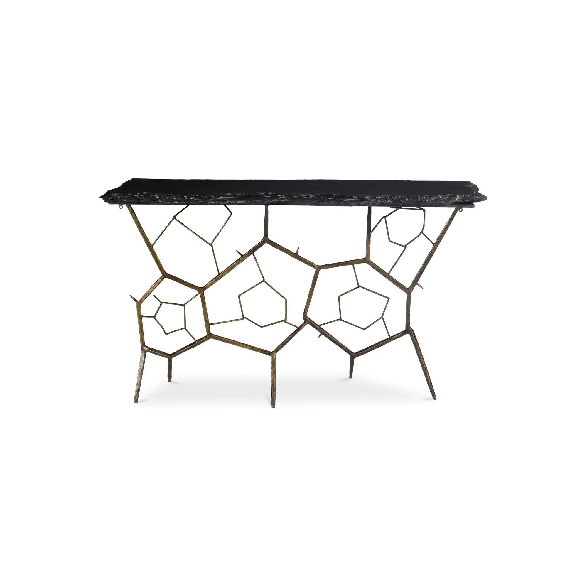 Moe’s Home Collection Nate Dark Grey Slate Console Table - Image 1