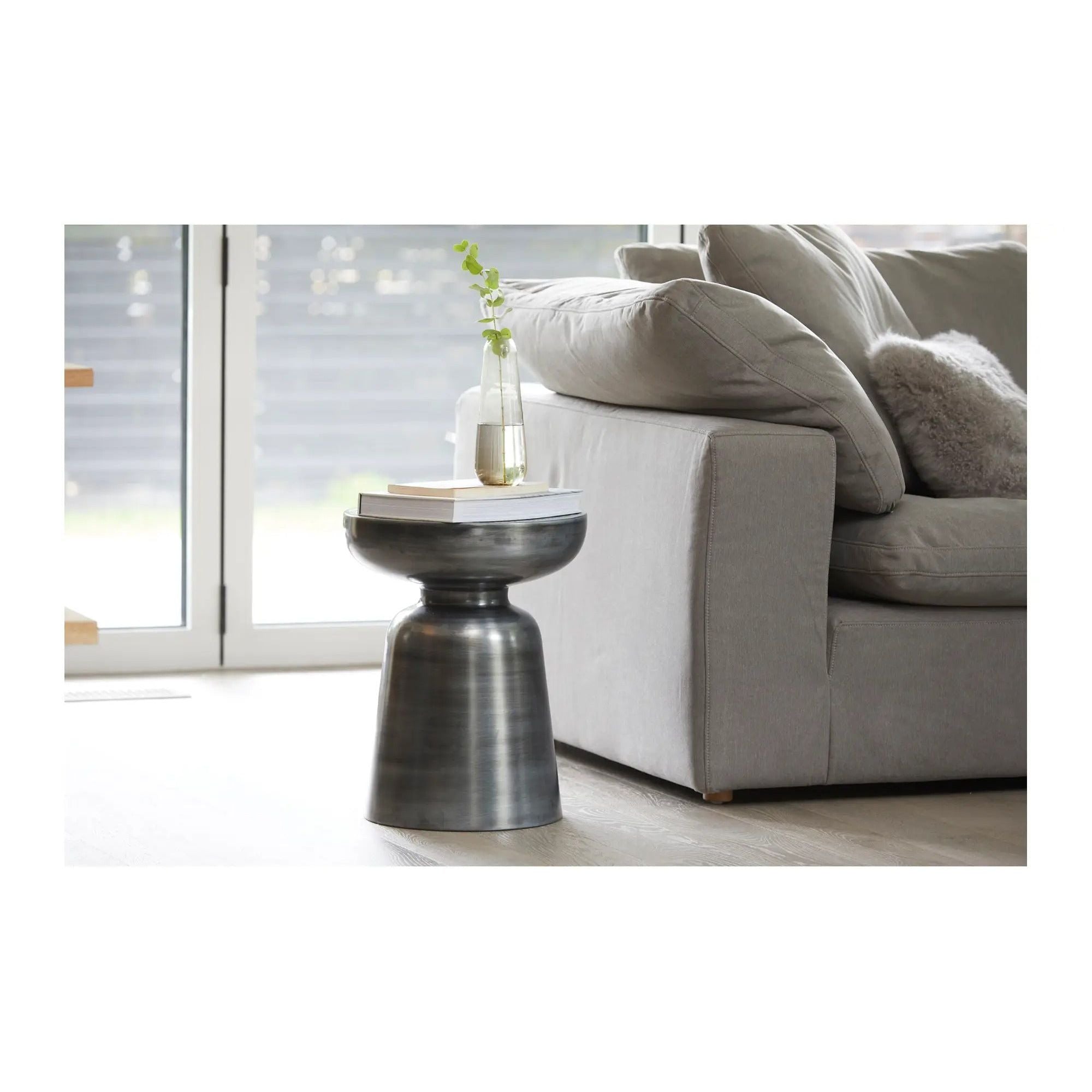 Moe's Home Collection Arthur Antique Nickel Accent Table - Image 2