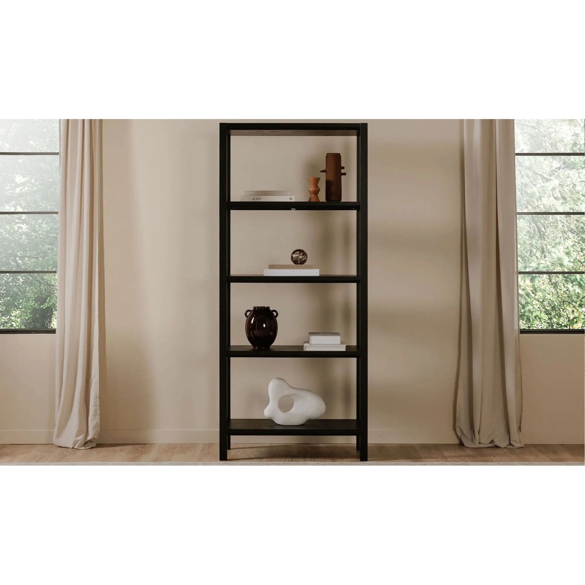 Moe’s Home Collection Nolan Black Bookcase - Image 1