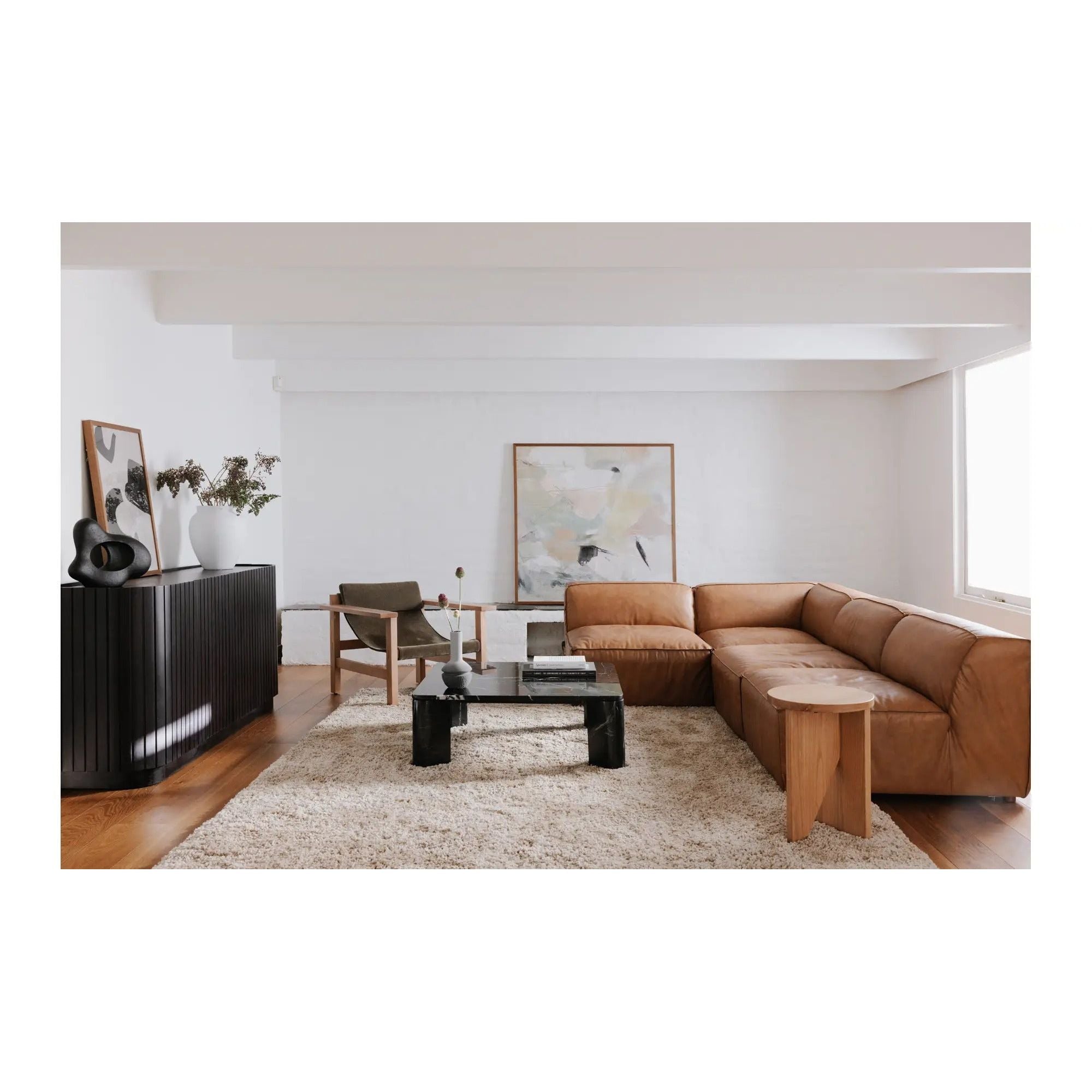 Moe's Home Collection Povera 4 Door Black Sideboard - Image 2