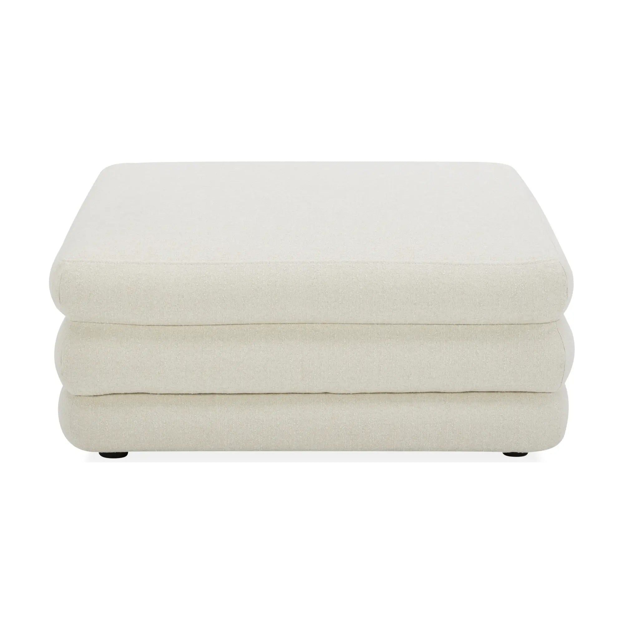 Moe’s Home Collection Lowtide Warm White Ottoman - Image 3