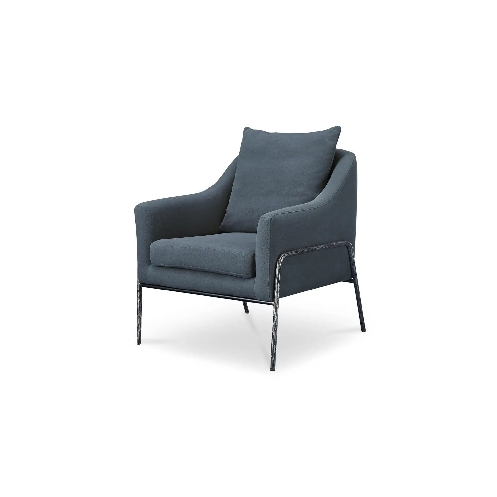 Moe's Home Collection Archer Slate Blue Accent Chair - Image 2