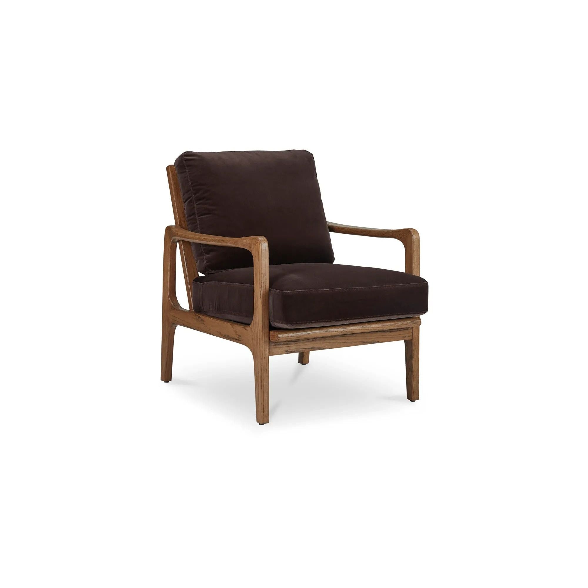 Moe's Home Collection Fearne Dark Brown Accent Chair - Image 2