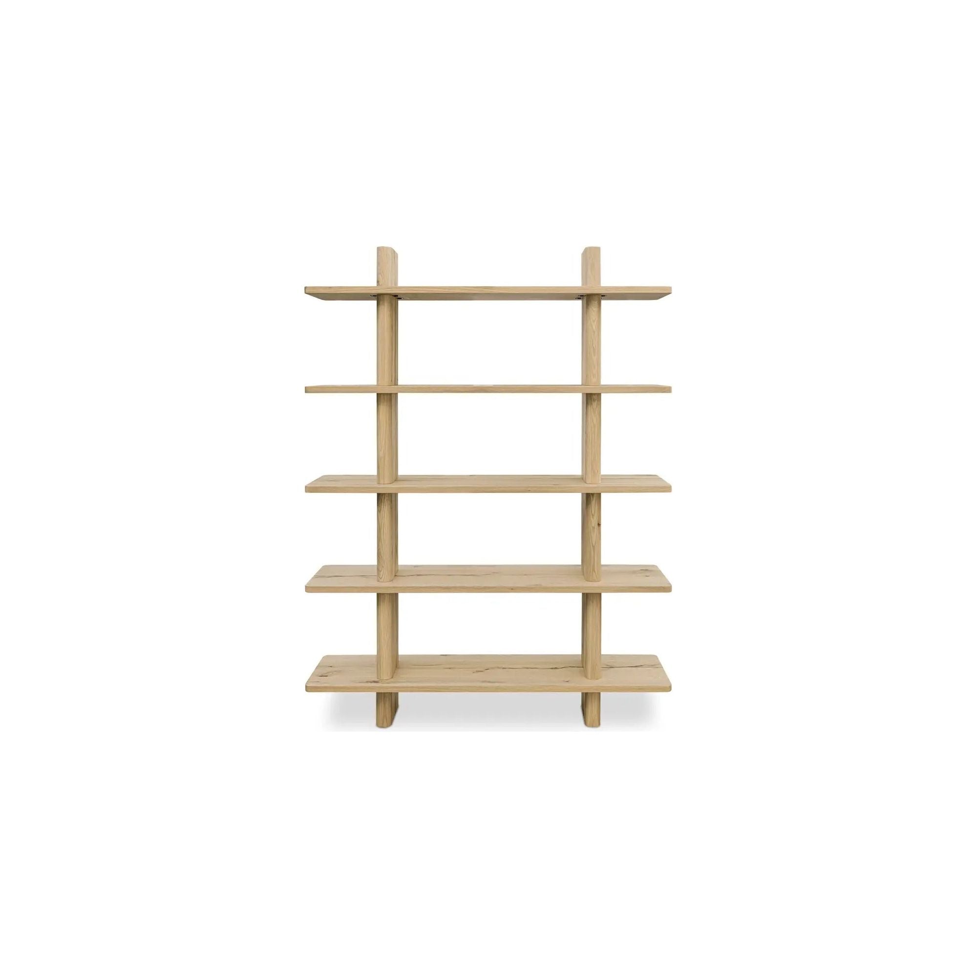 Moe’s Home Collection Casey Large Rustic Oak Bookcase - Image 2