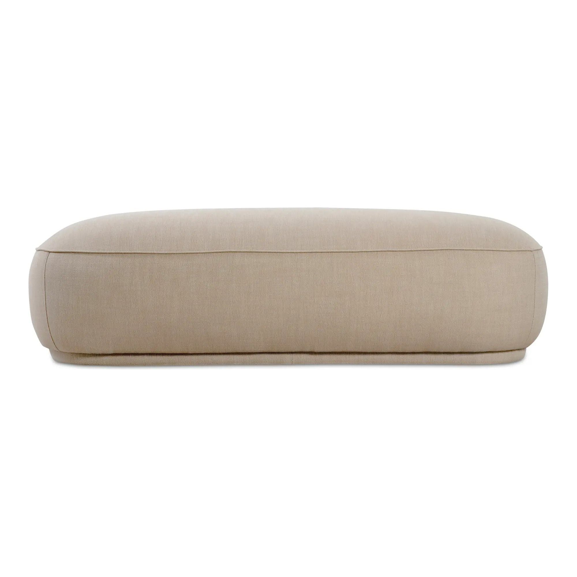 Moe’s Home Collection Marion Beige Rectangular Ottoman - Image 2