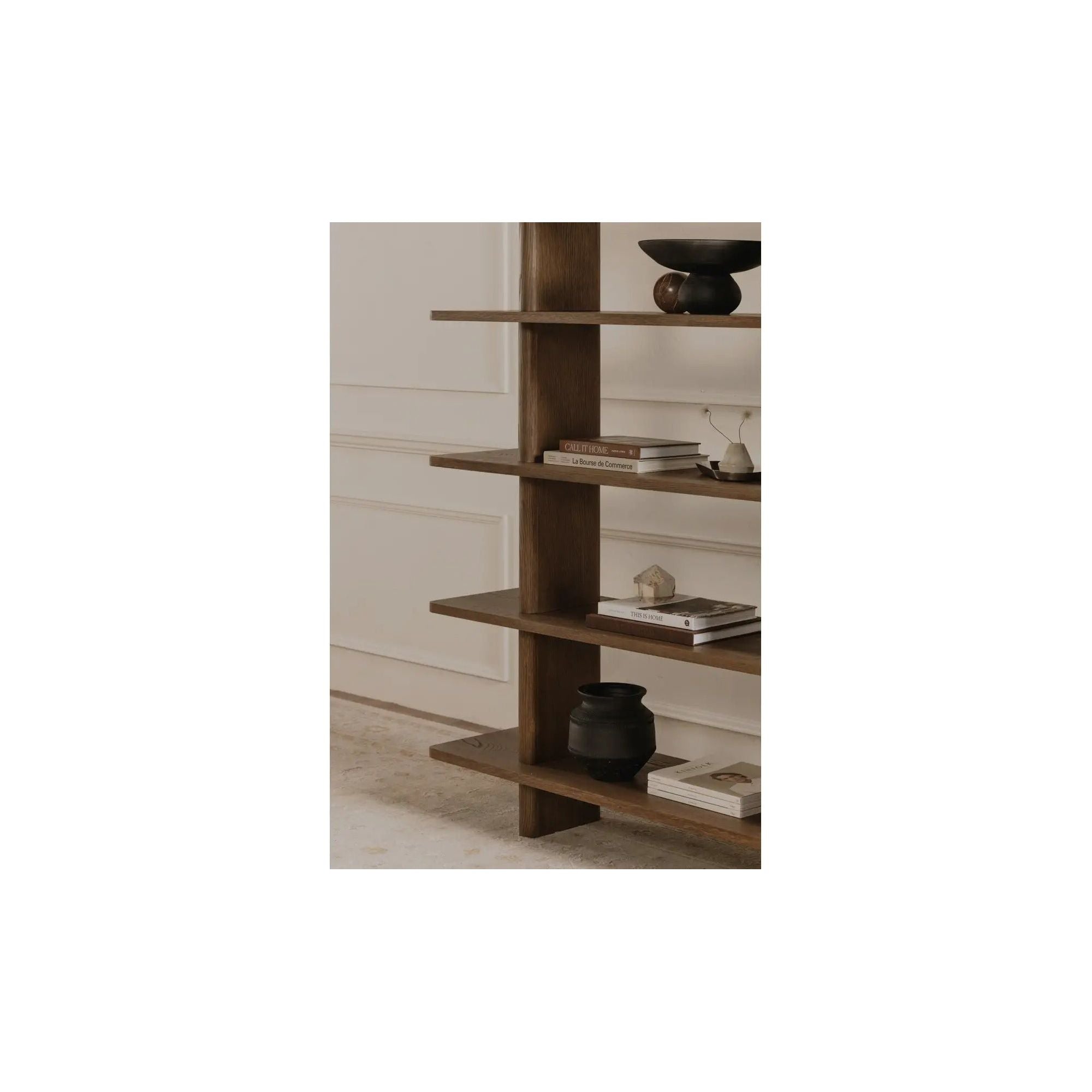 Moe’s Home Collection Casey Large Dark Brown Bookcase - Image 2
