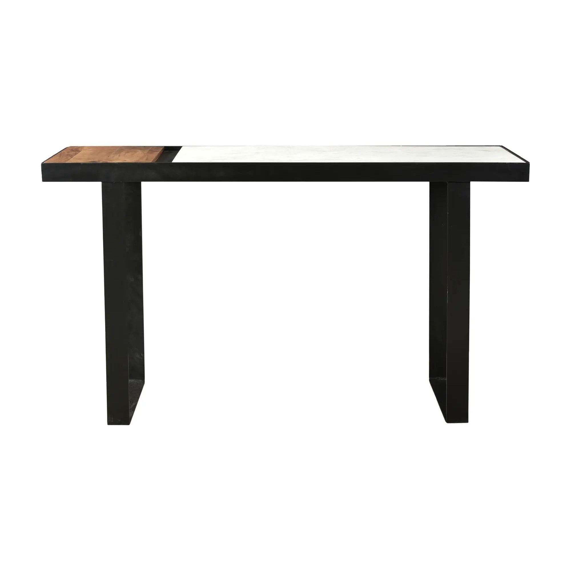 Moe’s Home Collection Blox White Marble Console Table - Image 1