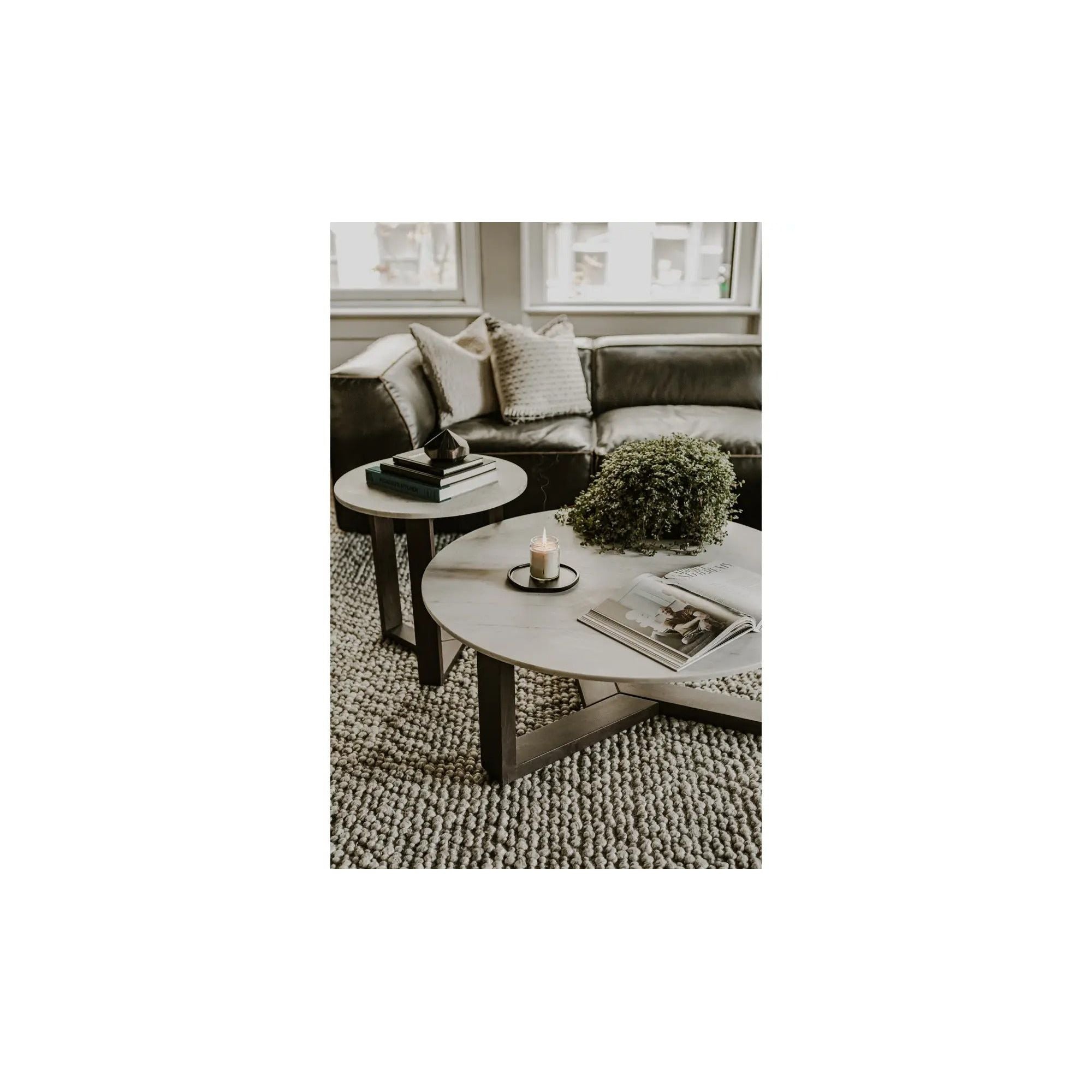 Moe's Home Collection Jinxx Charcoal Grey Side Table - Image 2