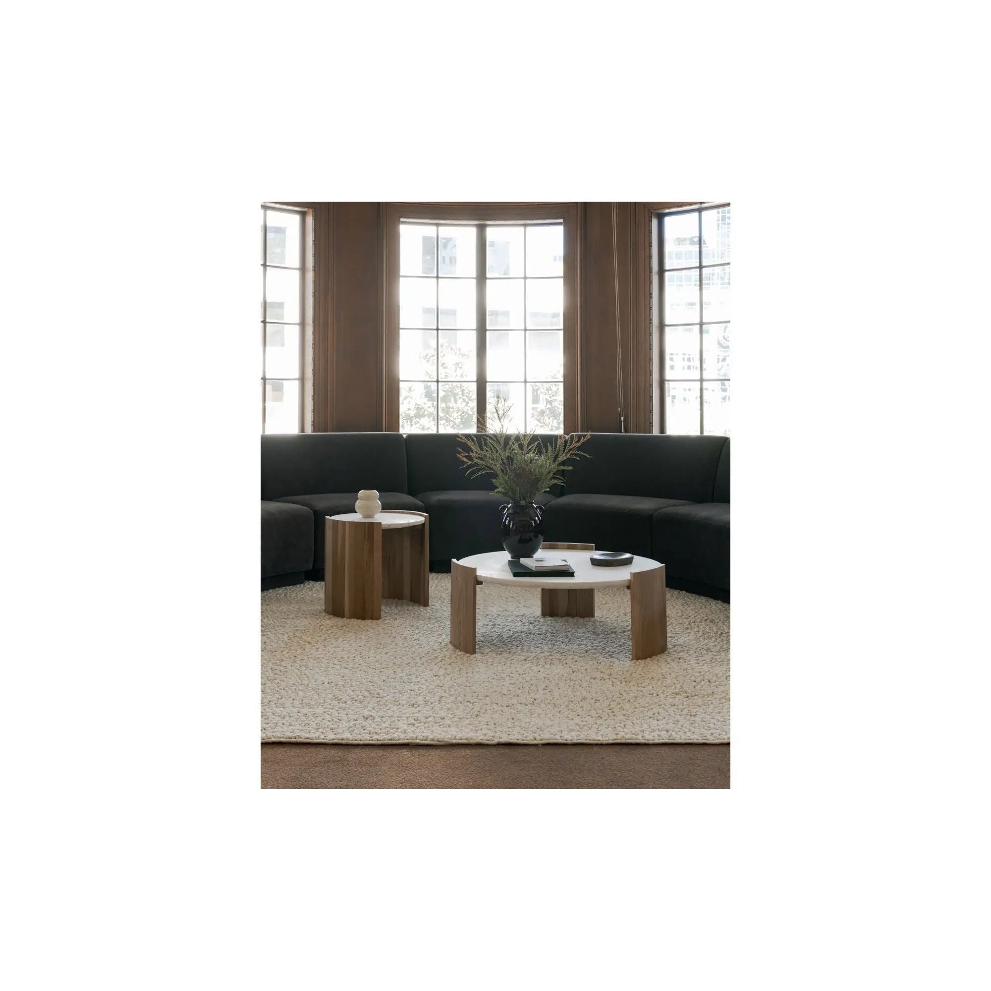 Moe's Home Collection Dala White Solid Oak Side Table - Image 3