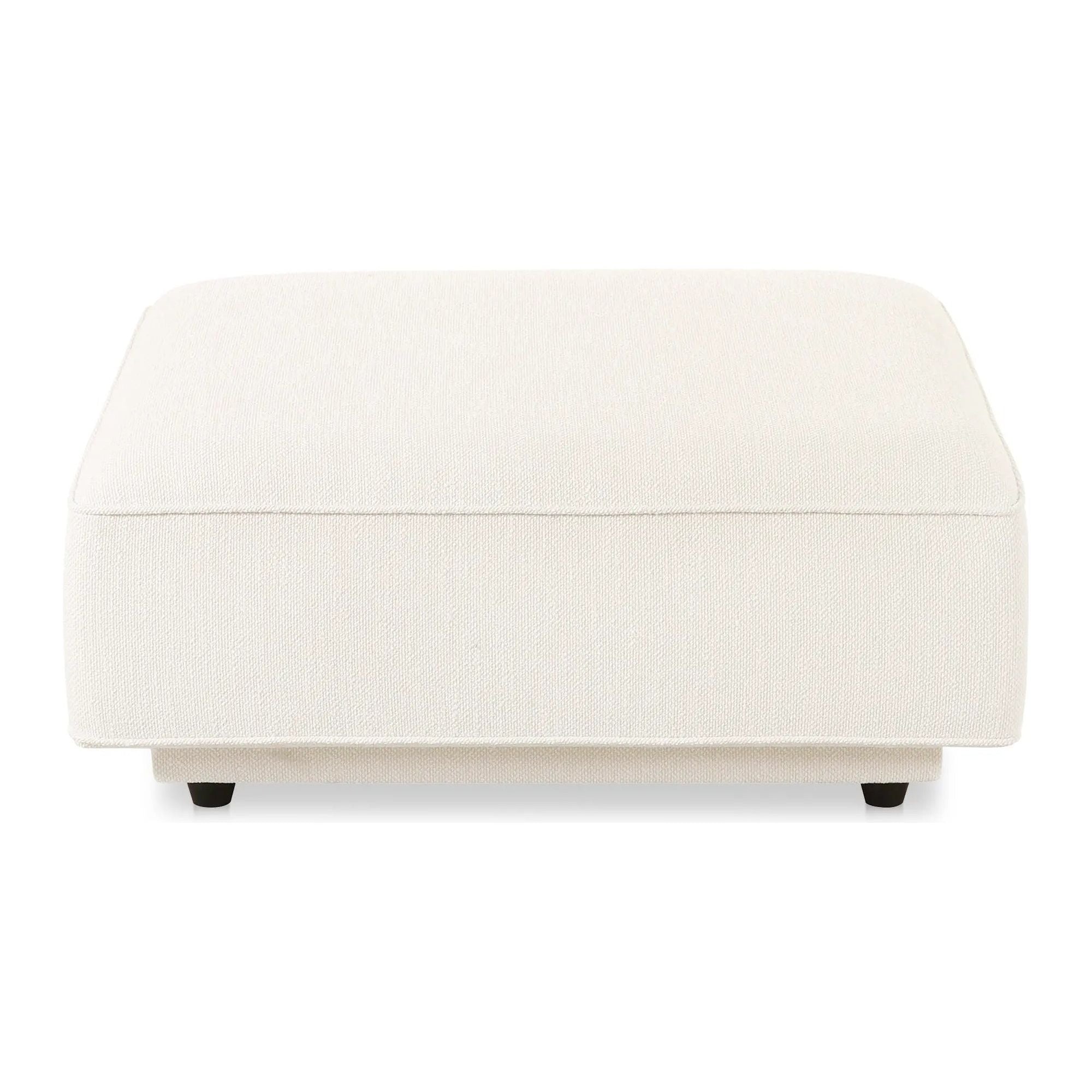 Moe’s Home Collection Rosello White Ottoman - Image 2