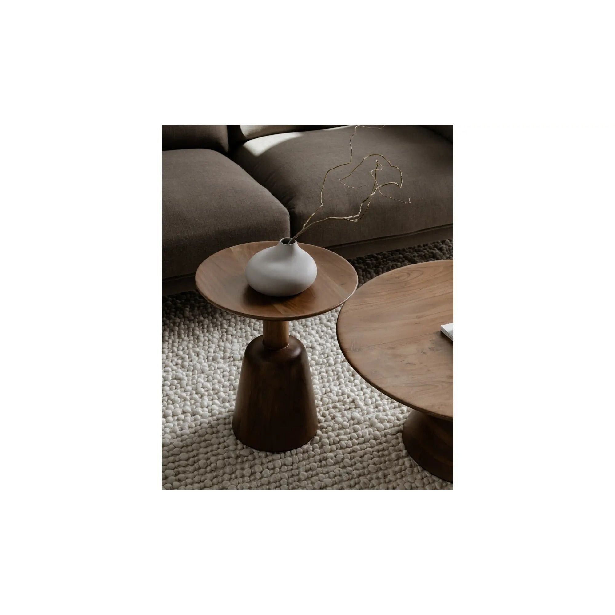 Moe's Home Nels Dark Brown Solid Acacia Wood End Table - Image 3
