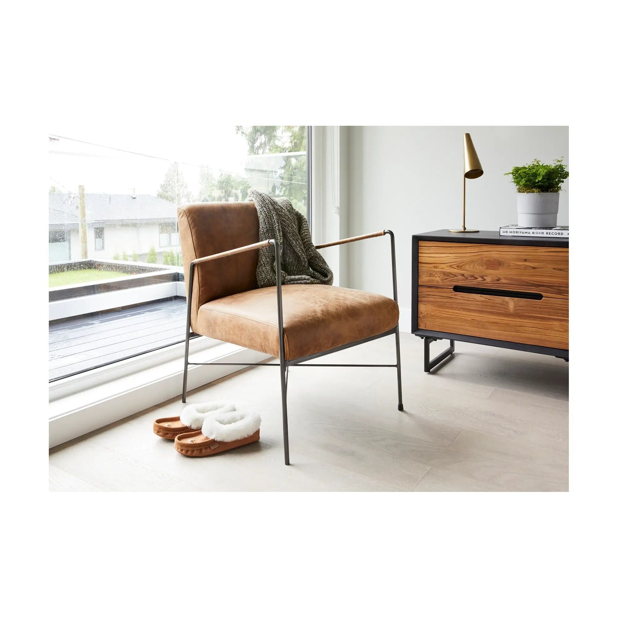 Moe’s Home Collection Dagwood Leather Armchair