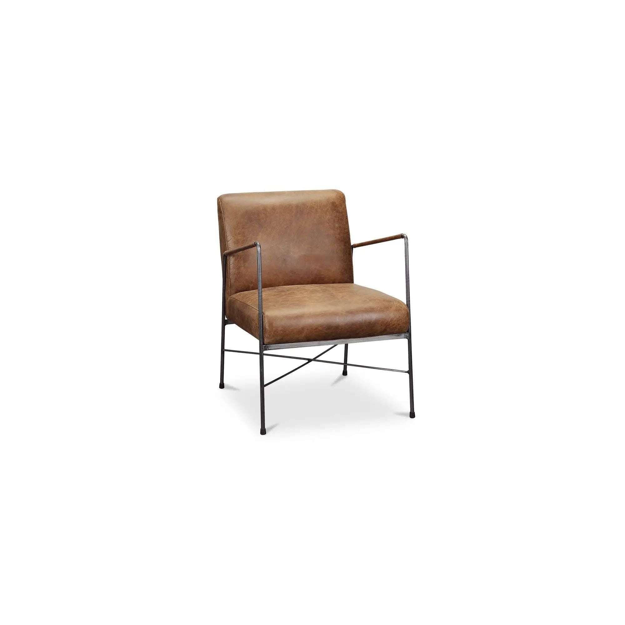 Moe's Home Collection Dagwood Leather Armchair - Image 3