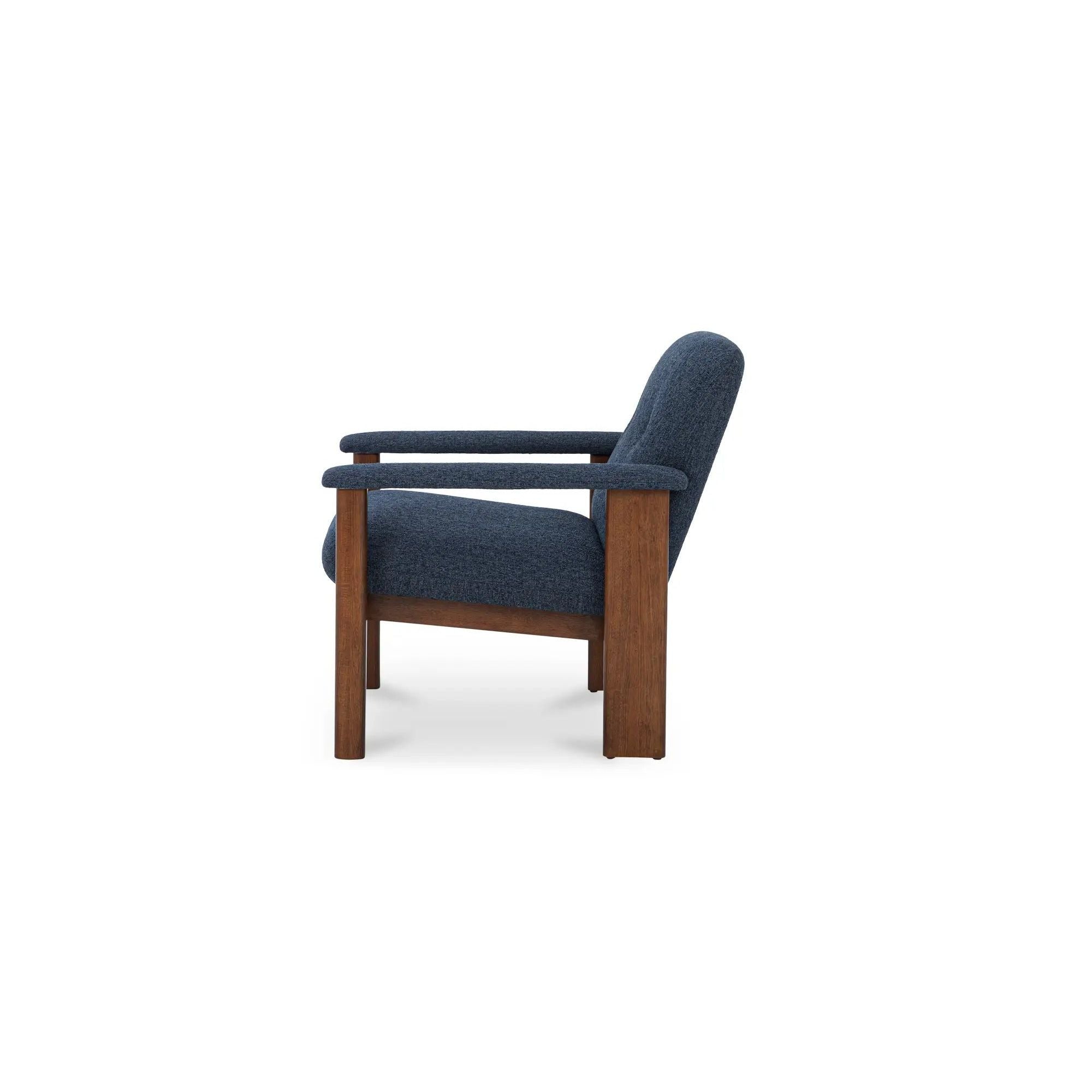 Moe's Home Collection Parker Dark Blue Lounge Chair - Image 3