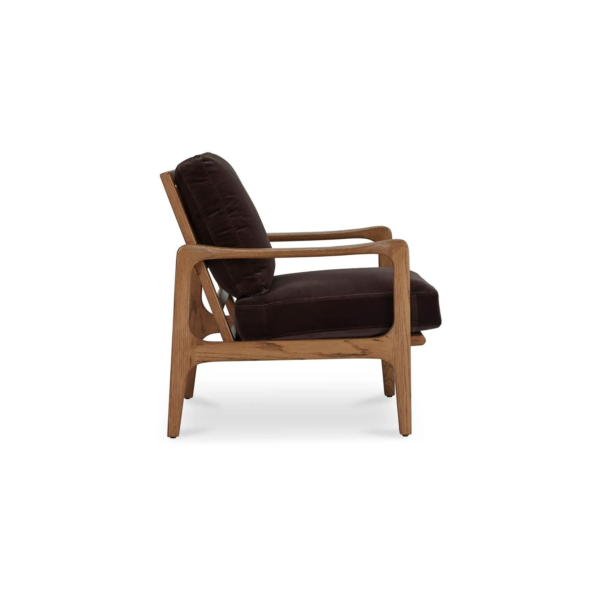 Moe's Home Collection Fearne Dark Brown Accent Chair - Image 3