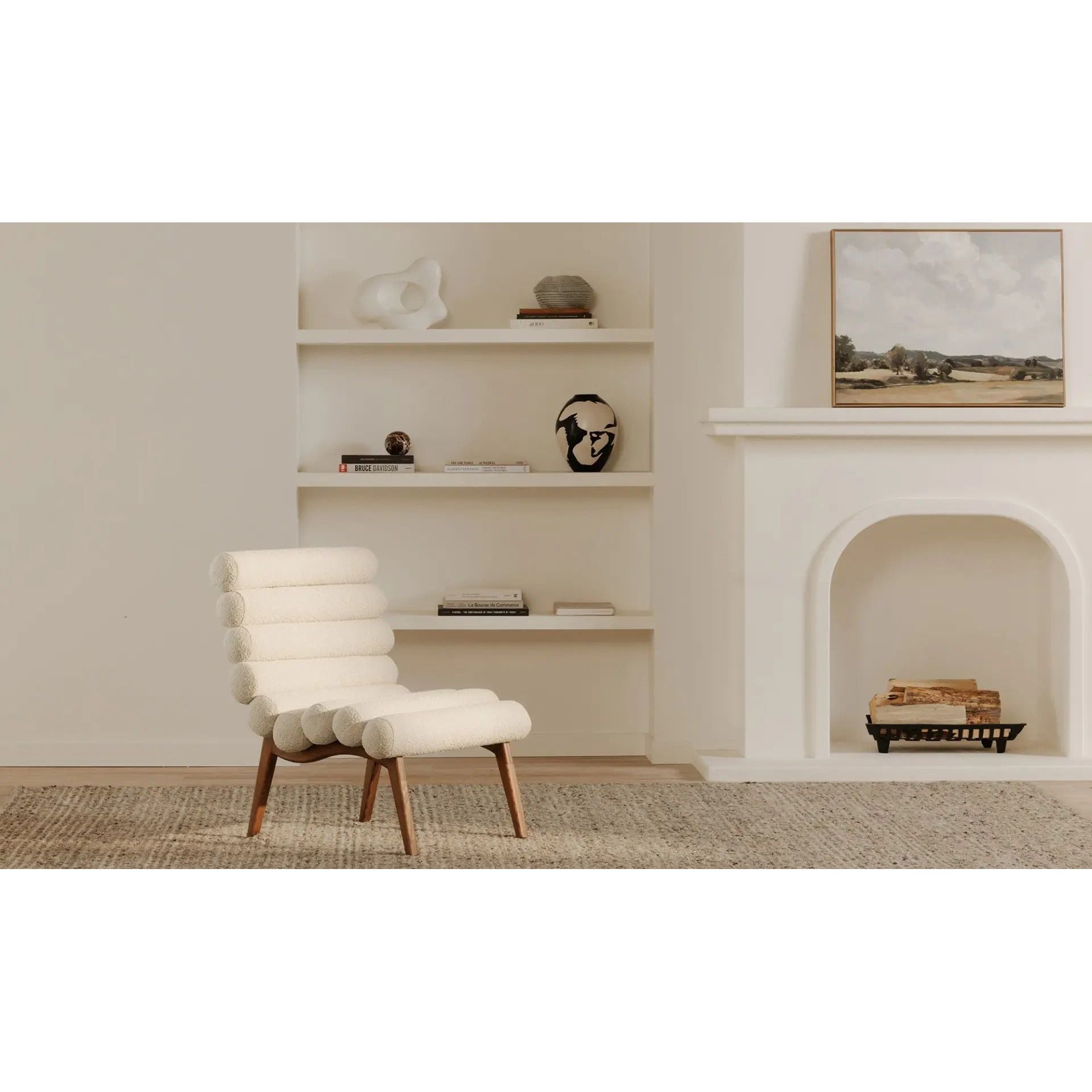 Moe's Home Collection Arlo Off White Accent Chair - Image 2