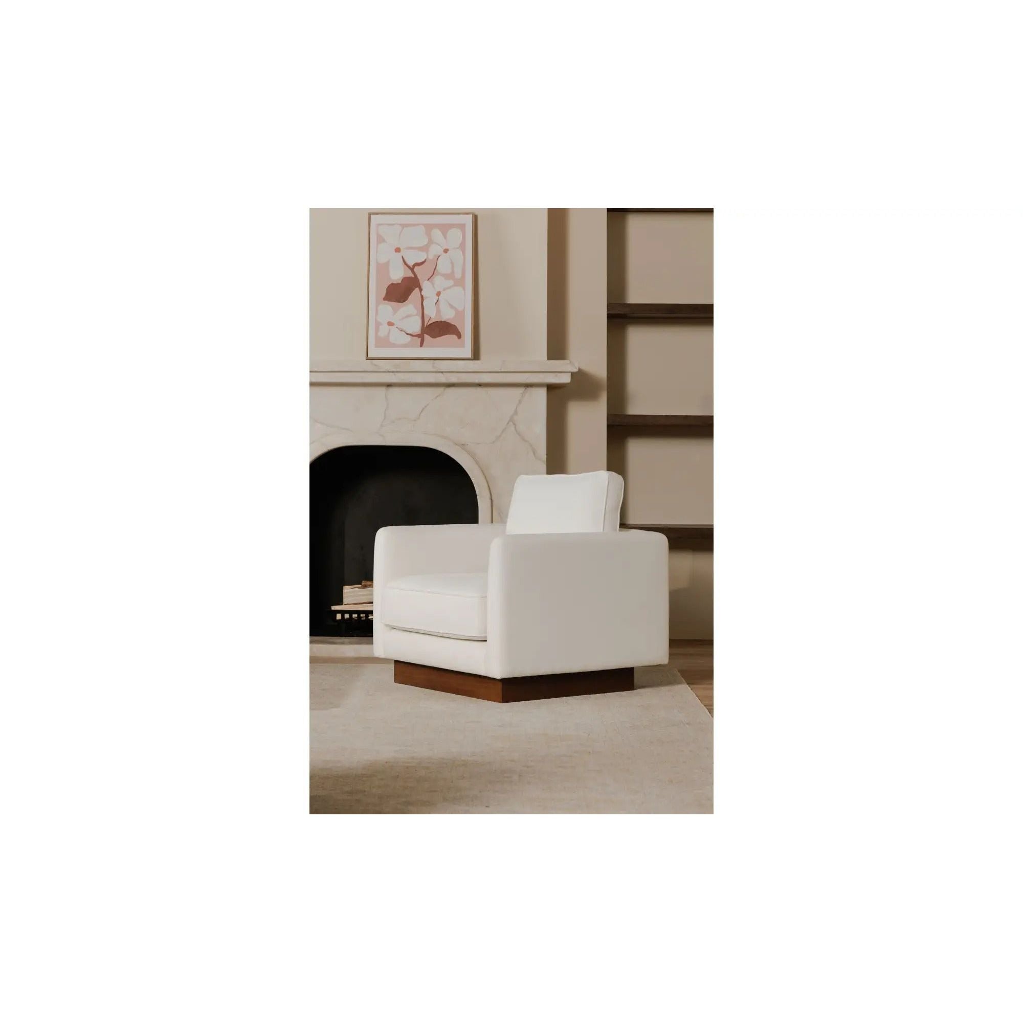 Moe's Home Collection Vernon White Accent Chair - Image 3