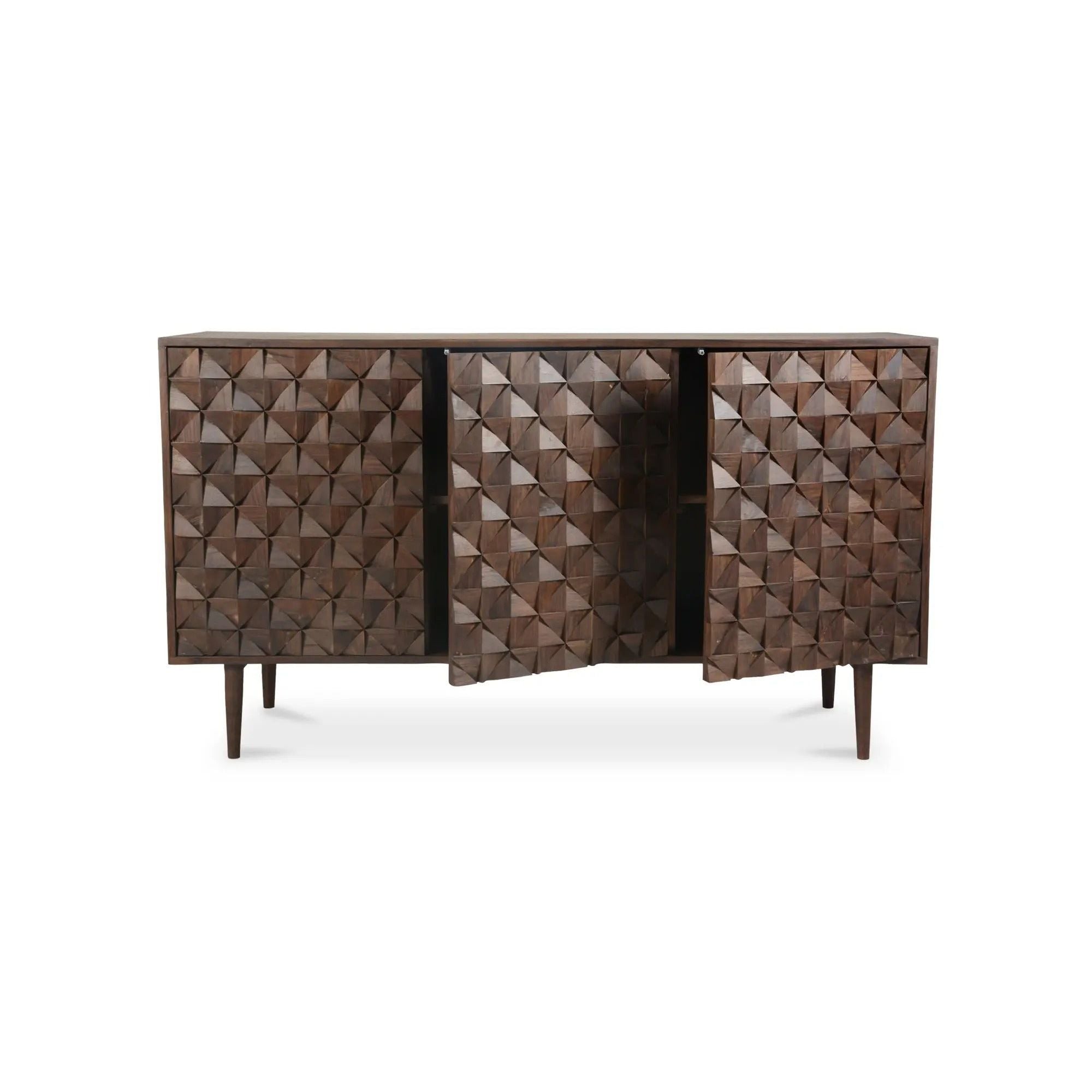 Moe's Home Collection Pablo Dark Brown 3 Door Sideboard - Image 3