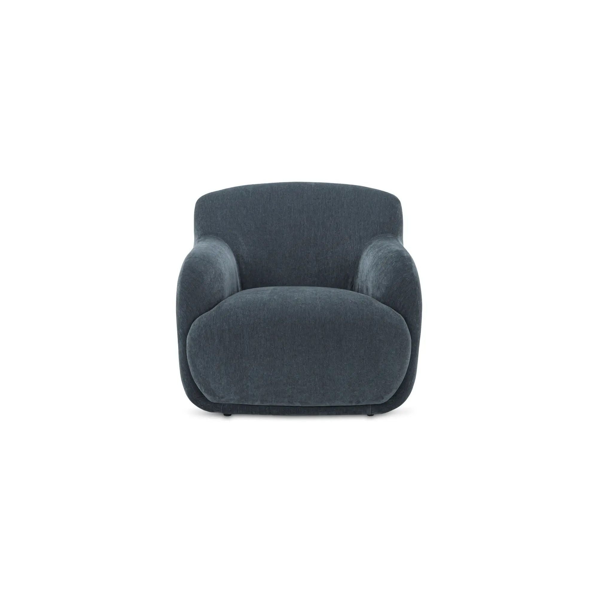Moe's Home Collection Stevie Slate Blue Lounge Chair - Image 3