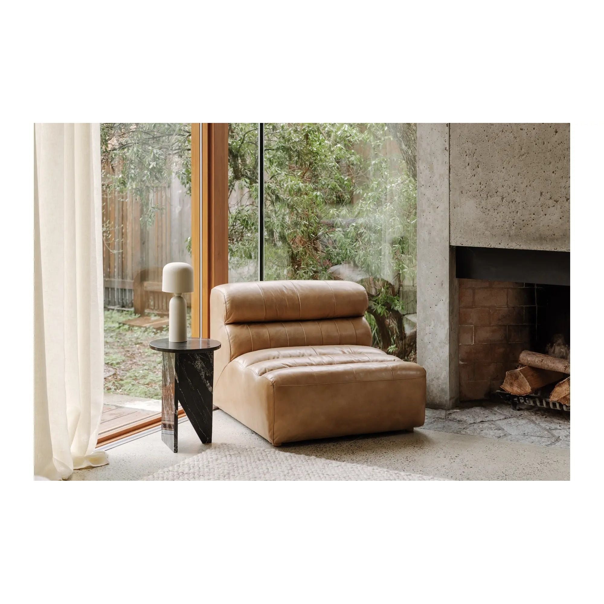 Moe's Home Collection Grace Black Marble Accent Table - Image 2