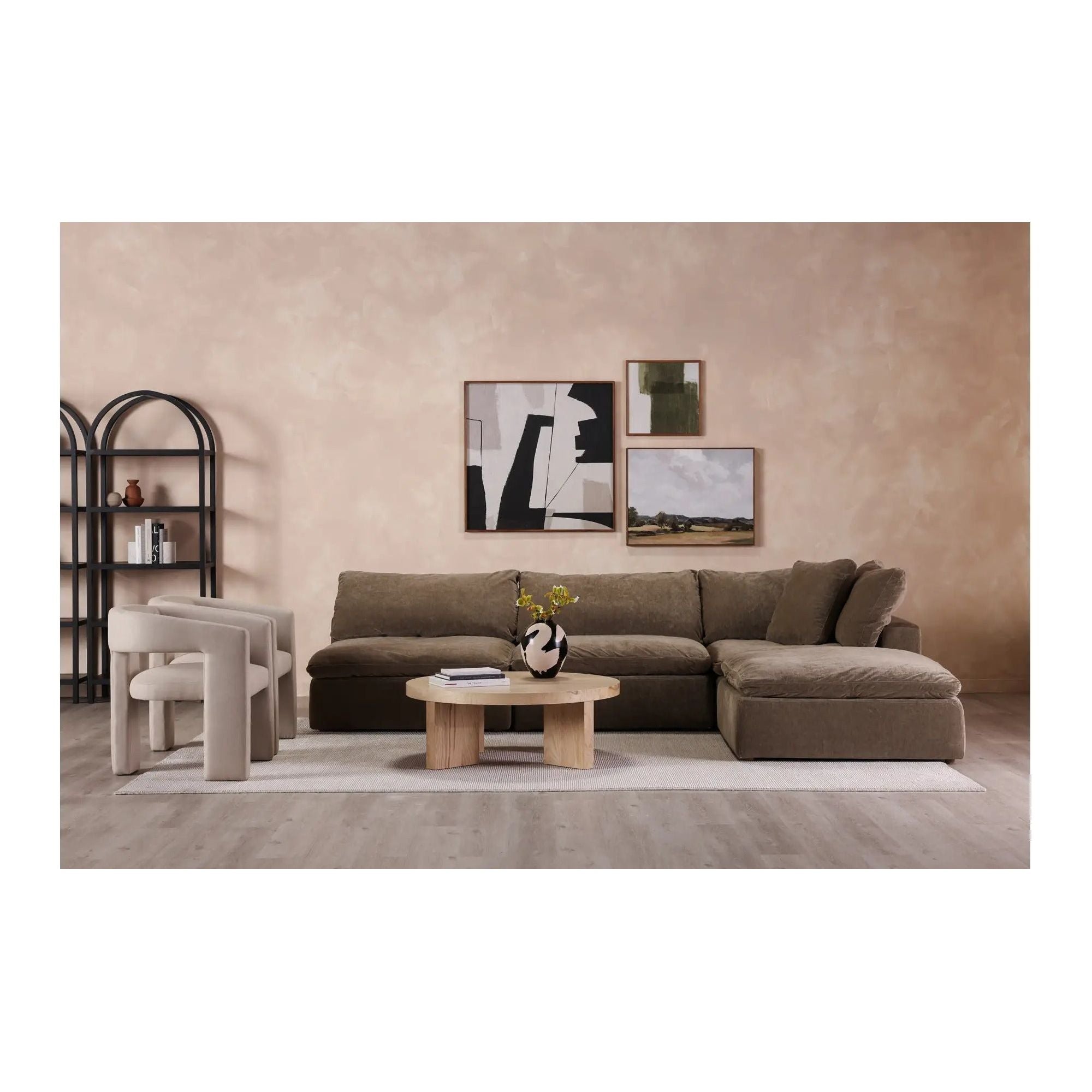 Moe’s Home Collection ClayDesert Sage Ottoman - Image 3
