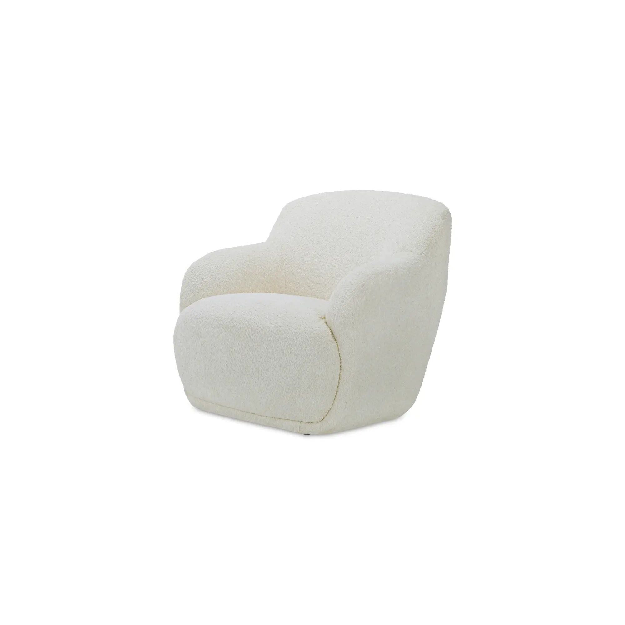 Moe's Home Collection Stevie Cream Lounge Chair - Image 3