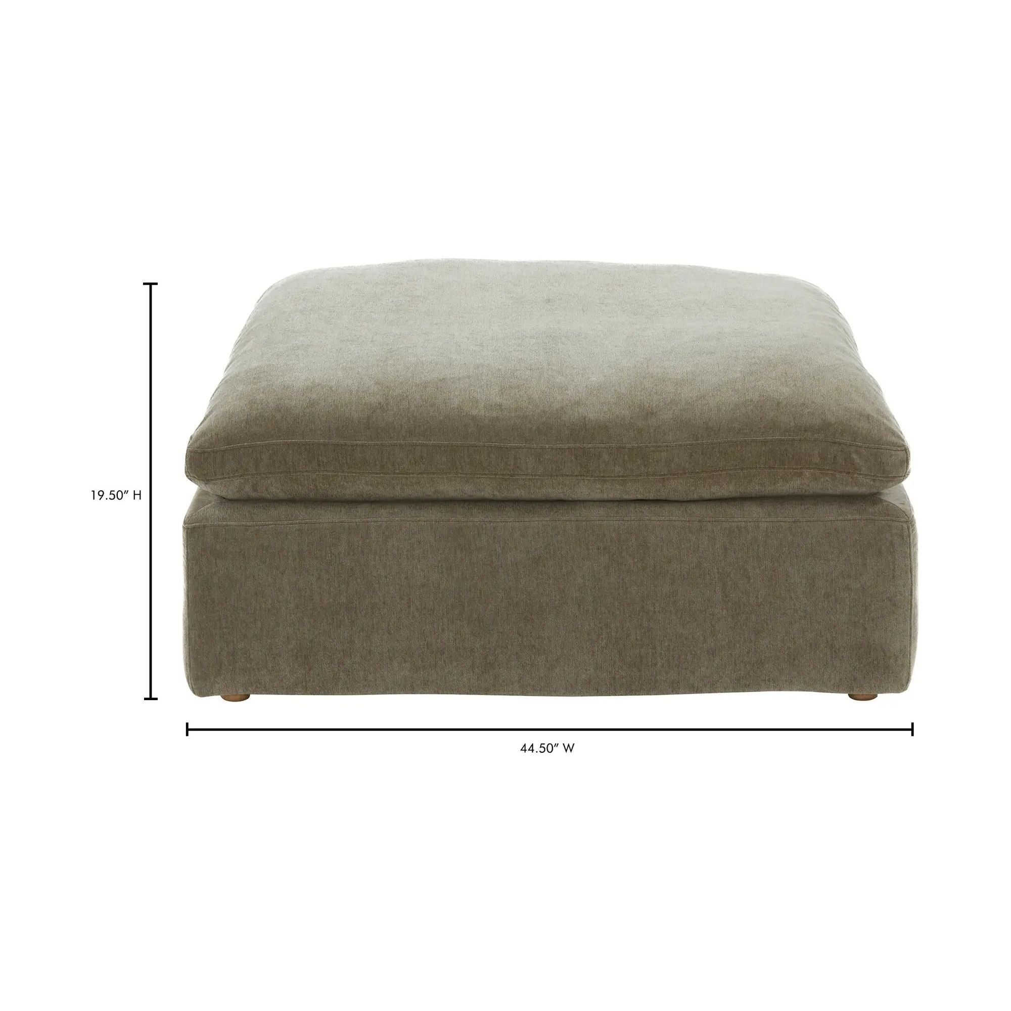 Moe’s Home Collection ClayDesert Sage Ottoman - Image 2