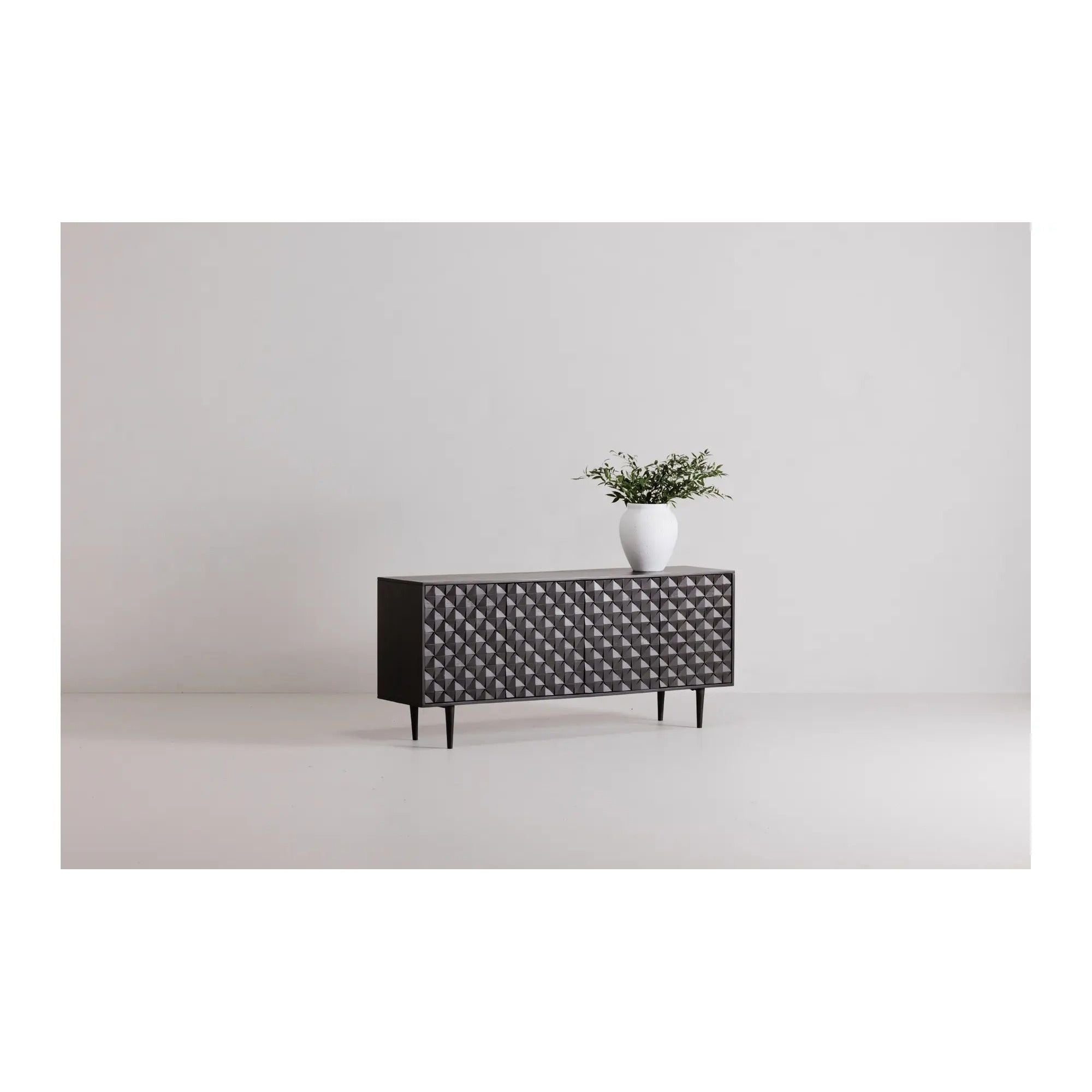 Moe's Home Collection Pablo 4 Door Black Sideboard Black - Image 2